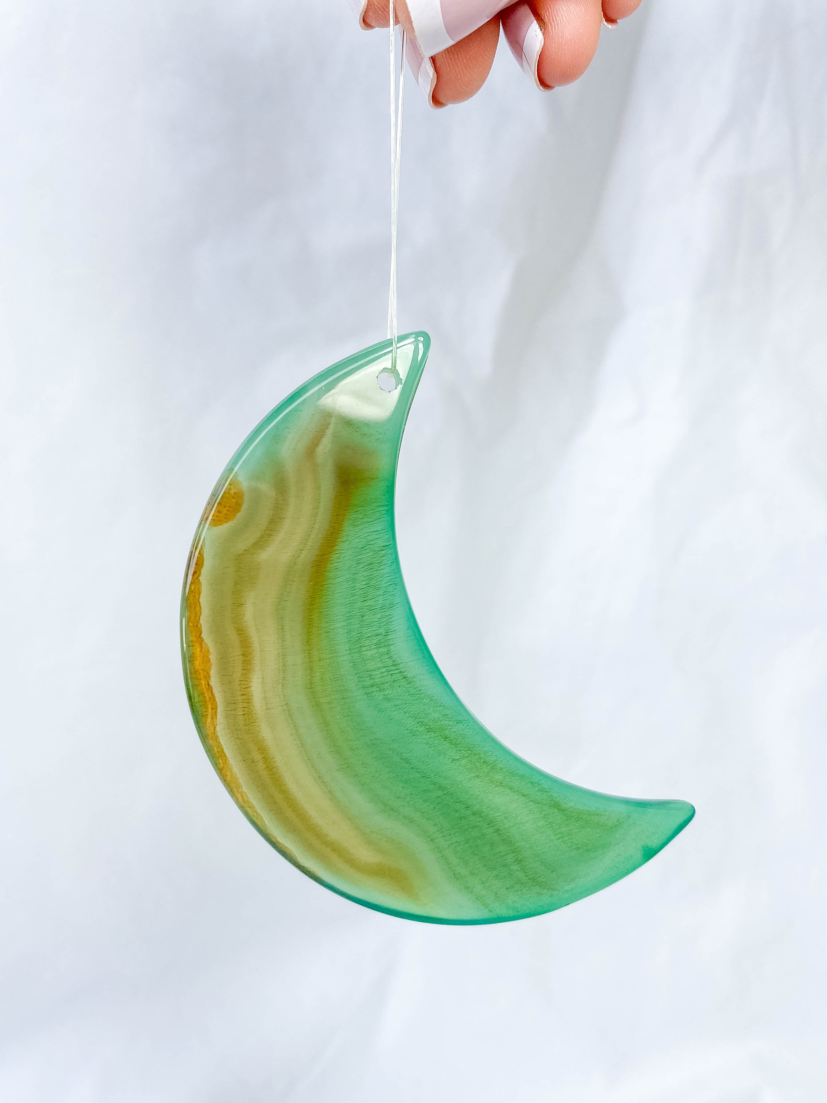 Agate Moon Christmas Tree Ornament | Green