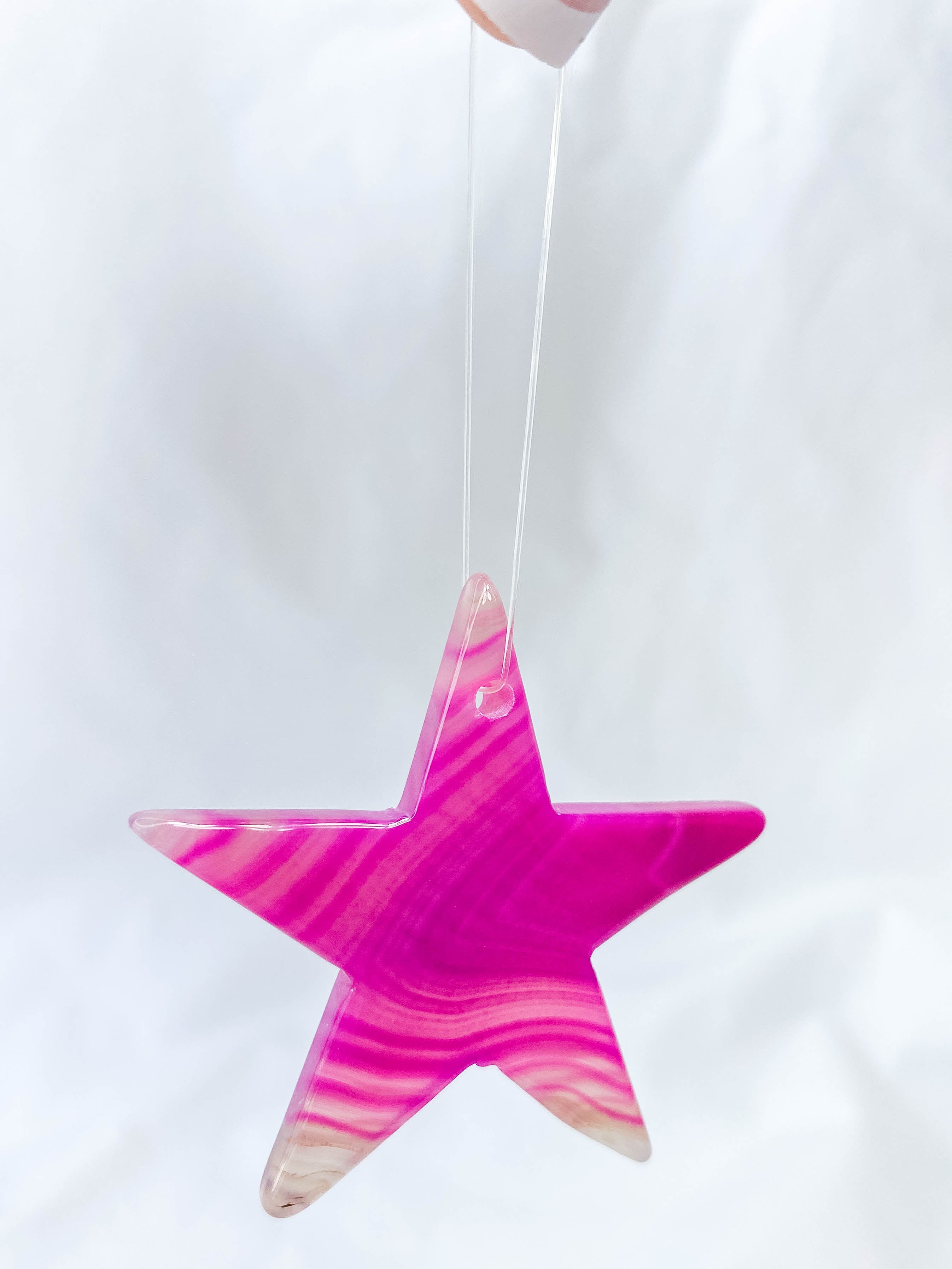 Agate Star Christmas Tree Ornament | Pink