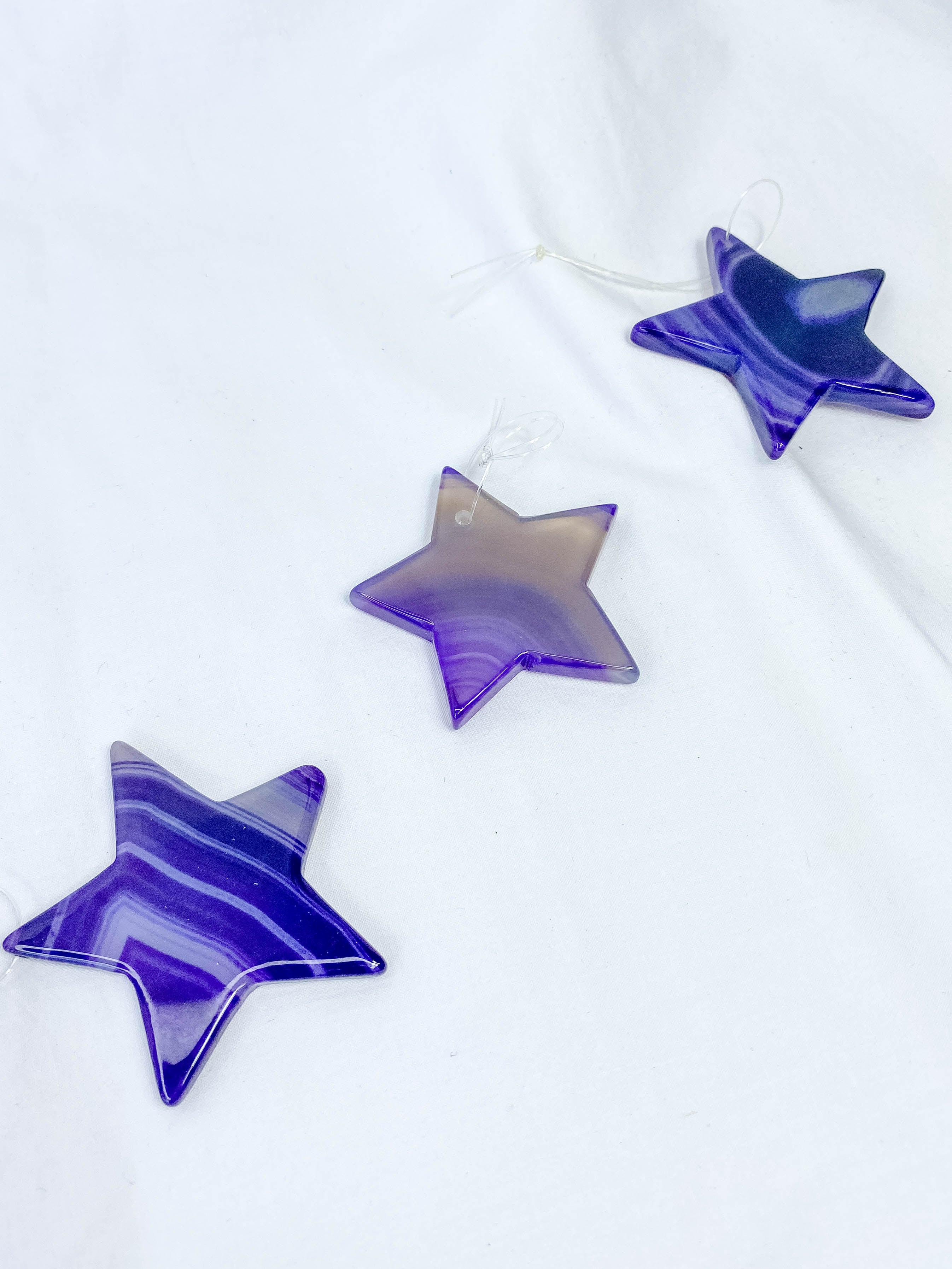 Agate Star Christmas Tree Ornament | Purple