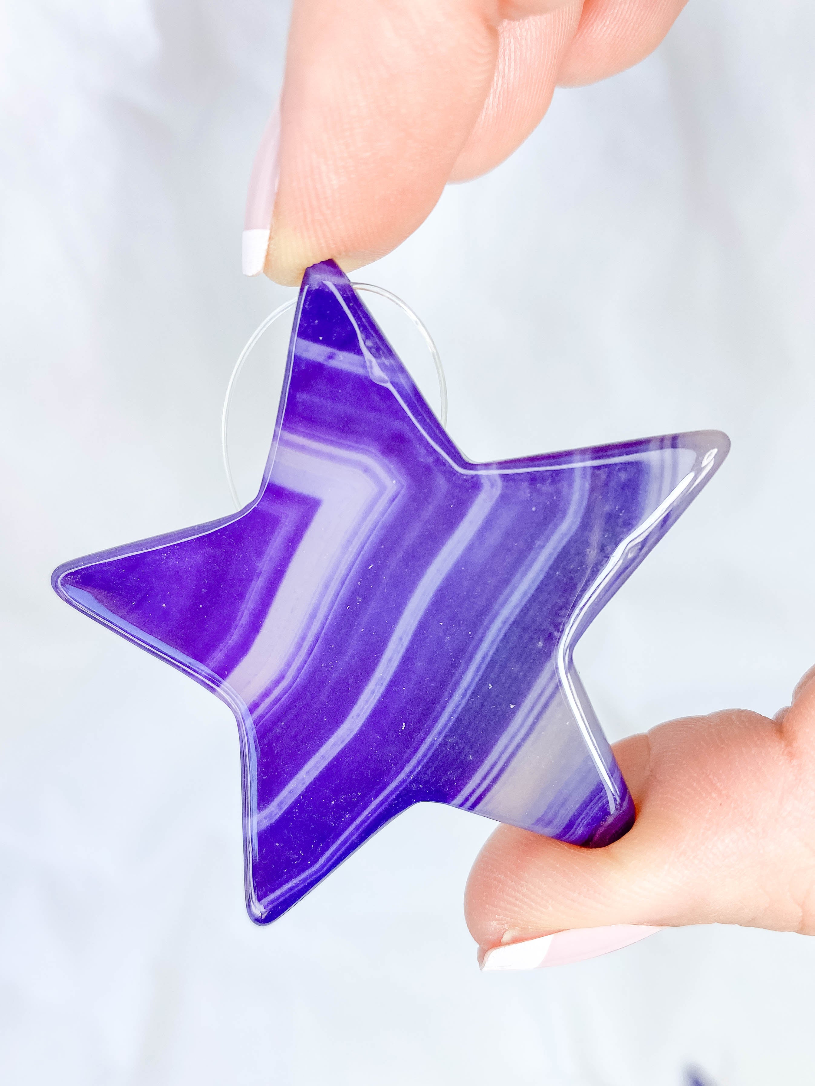 Agate Star Christmas Tree Ornament | Purple