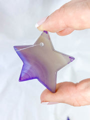 Agate Star Christmas Tree Ornament | Purple