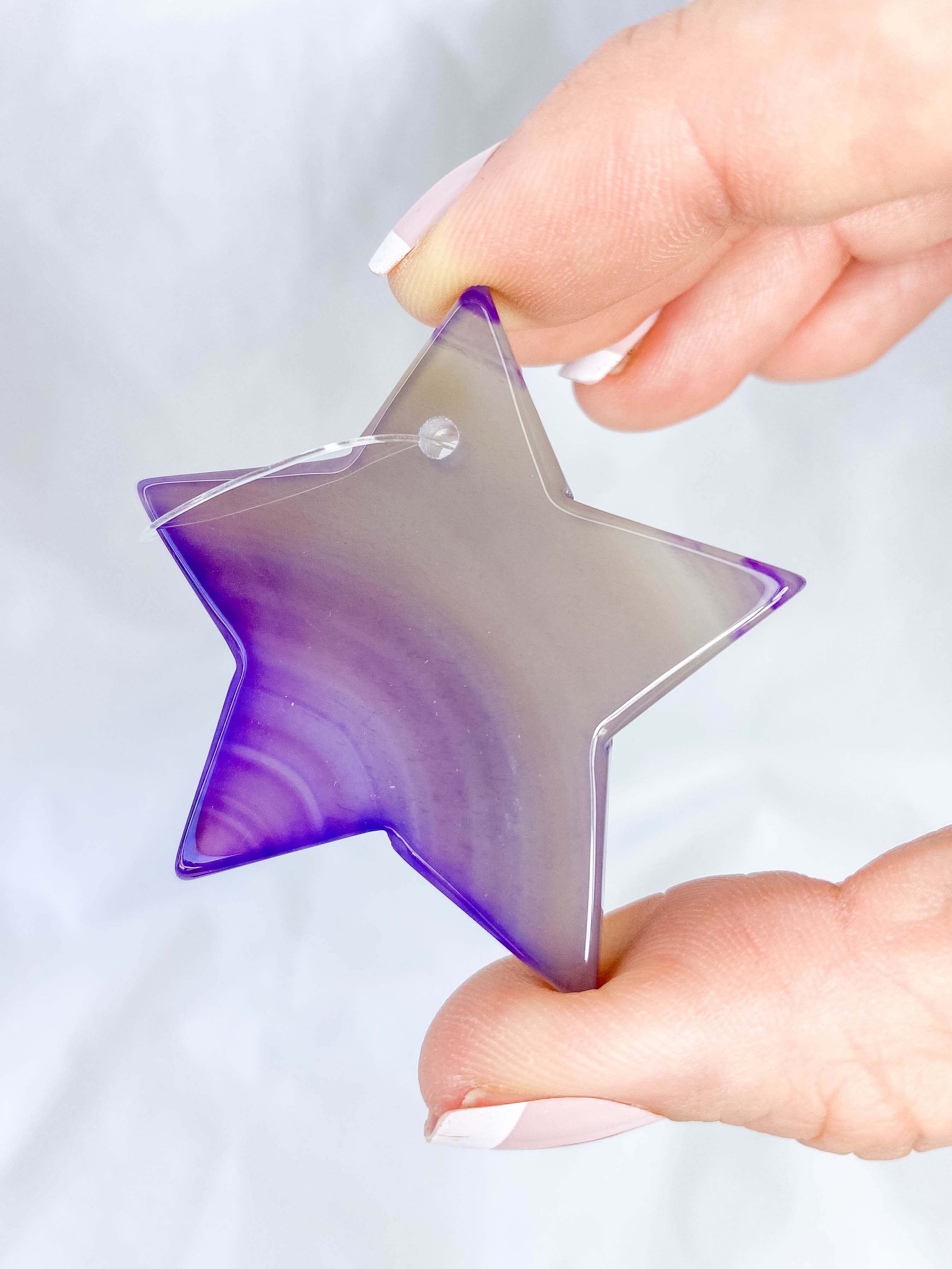 Agate Star Christmas Tree Ornament | Purple