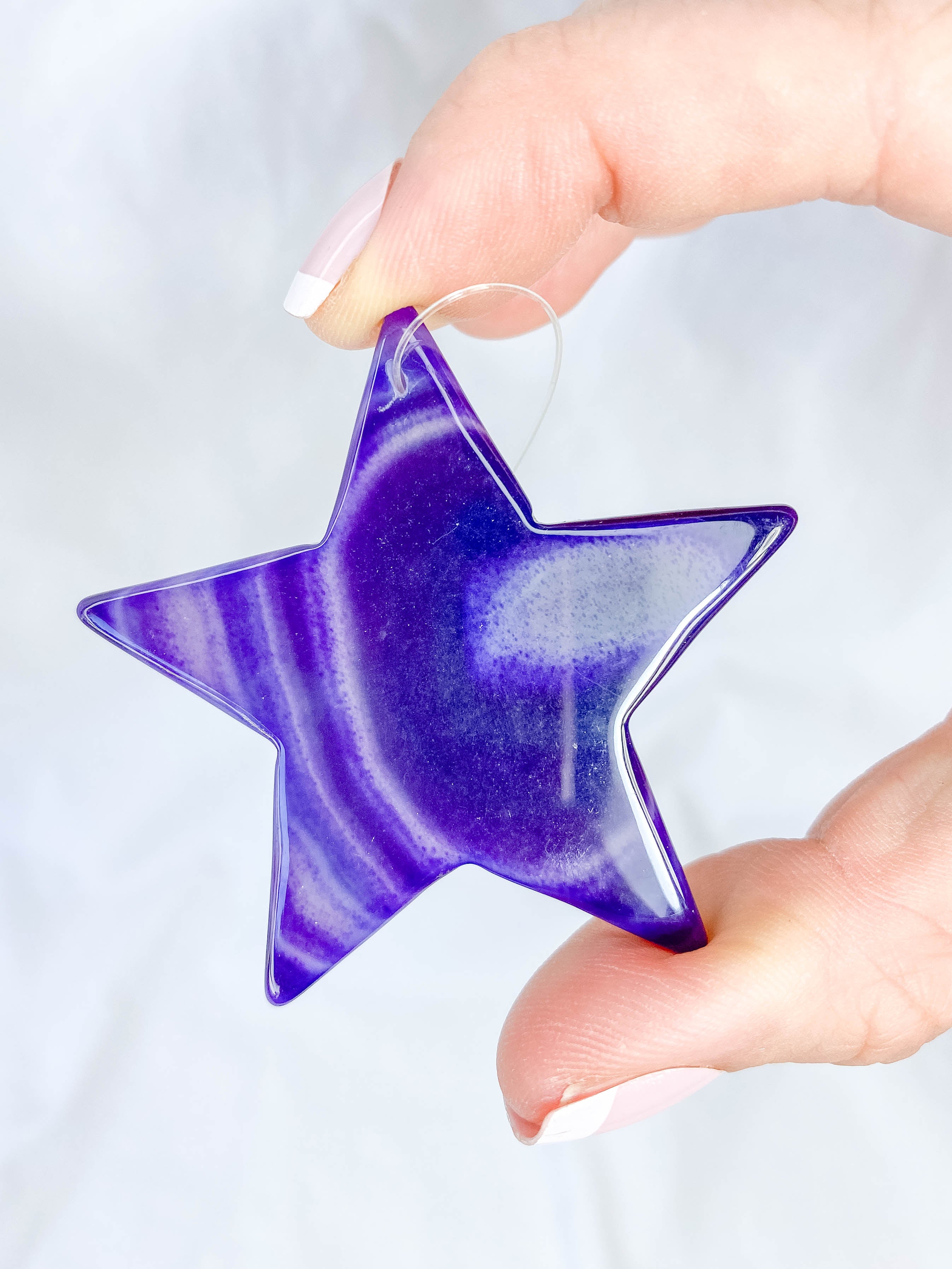 Agate Star Christmas Tree Ornament | Purple