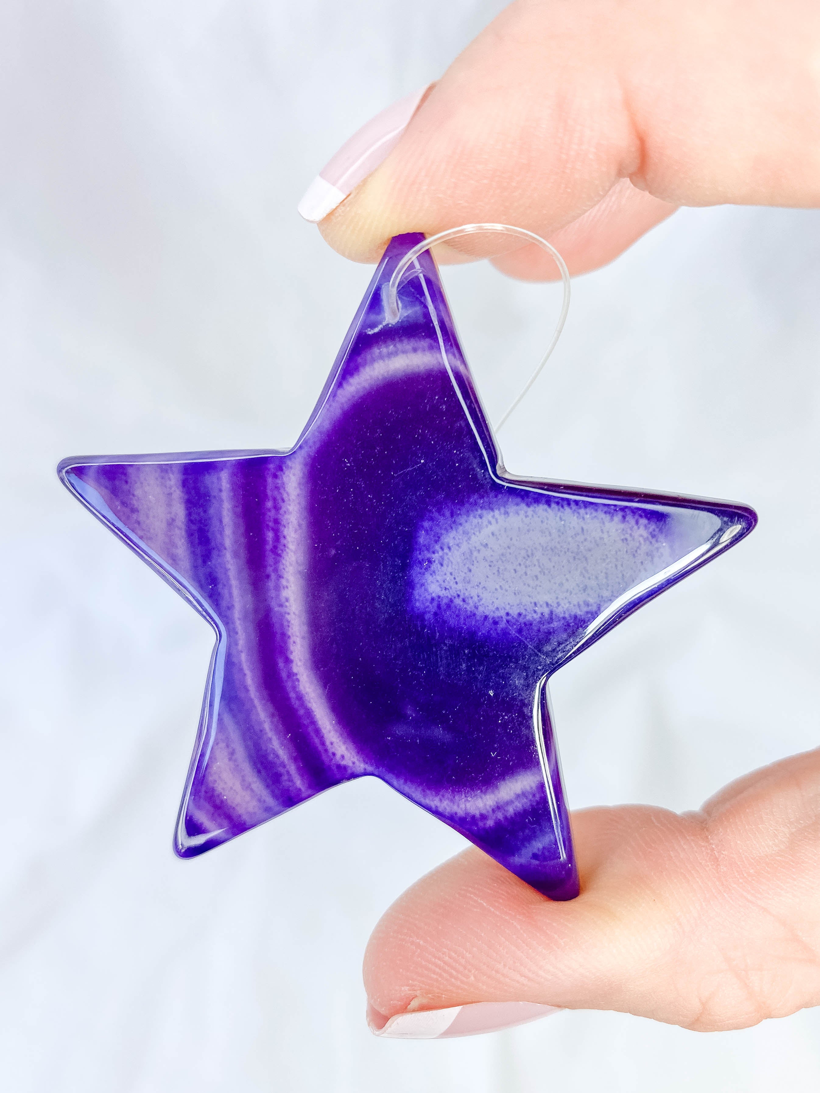 Agate Star Christmas Tree Ornament | Purple