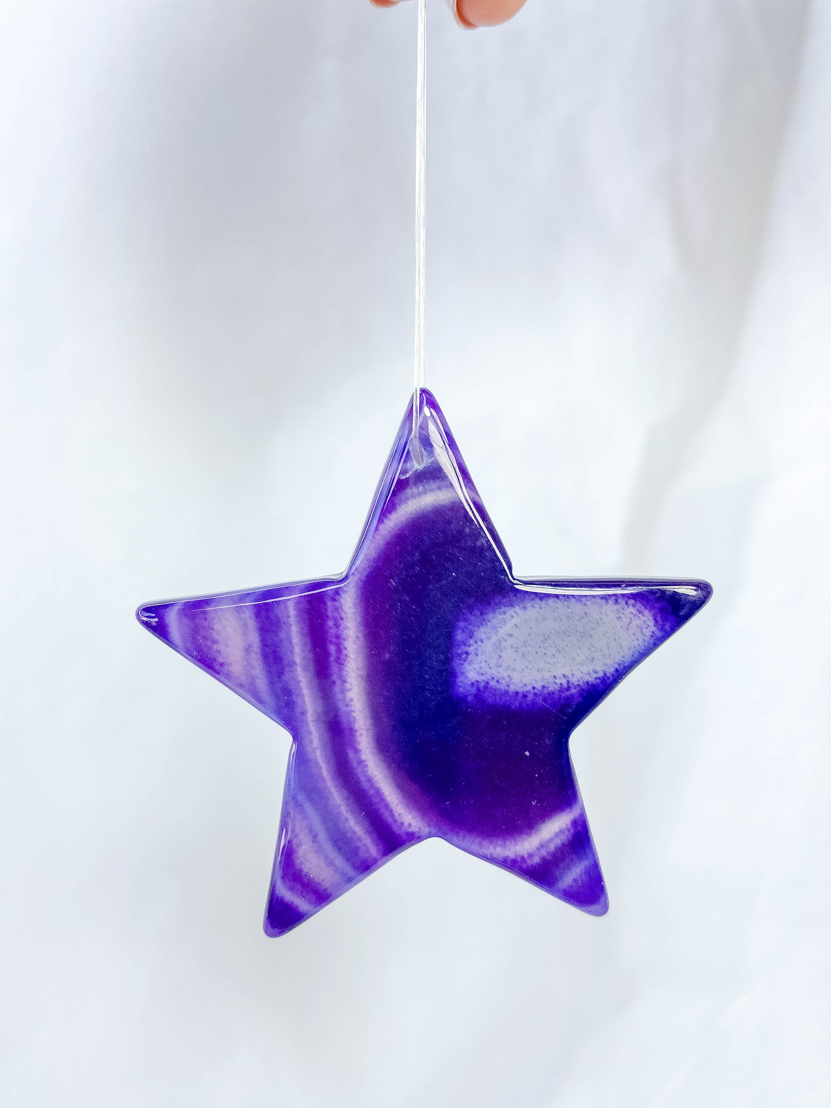 Agate Star Christmas Tree Ornament | Purple