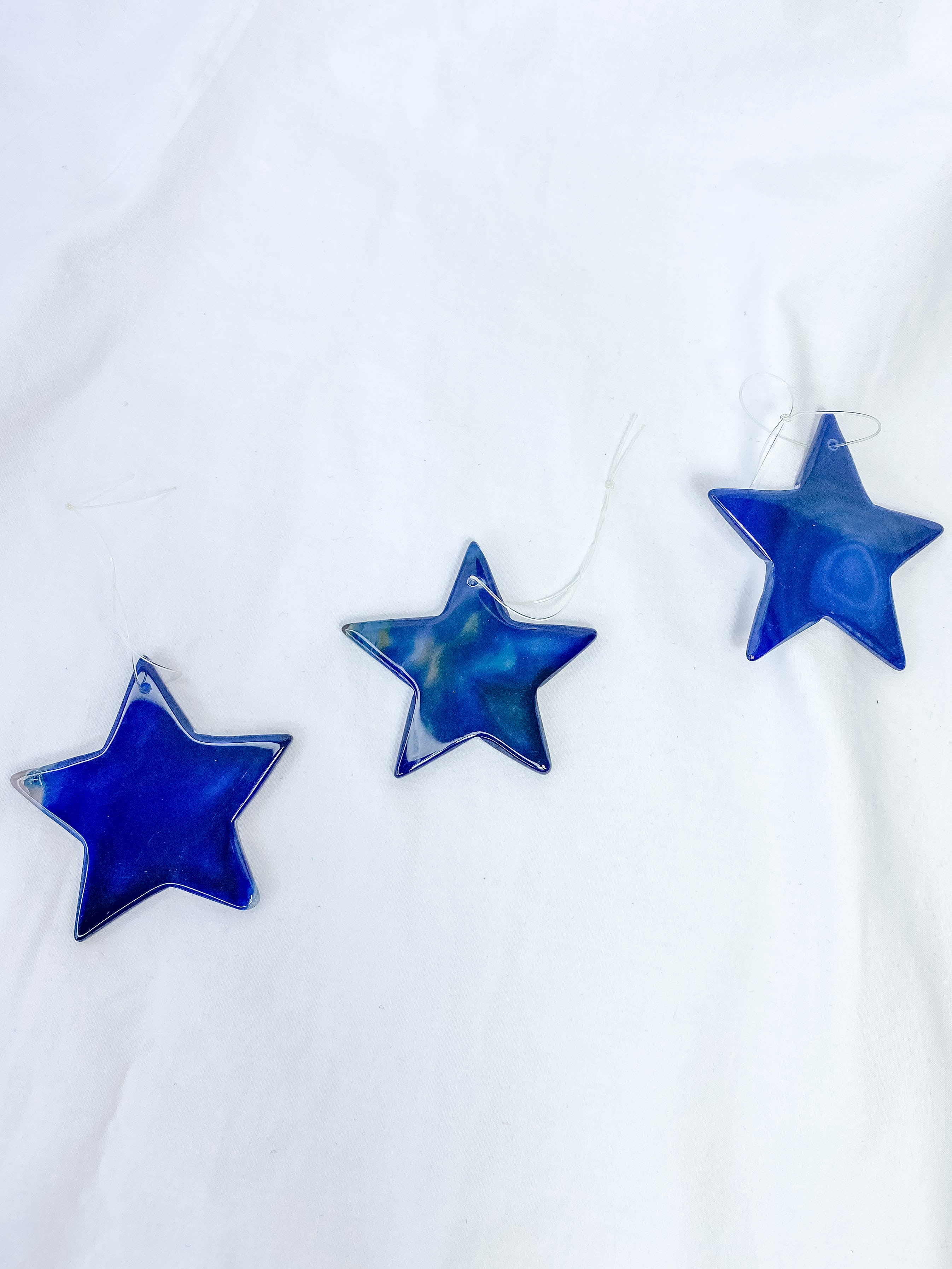 Agate Star Christmas Tree Ornament | Blue