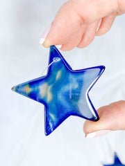 Agate Star Christmas Tree Ornament | Blue