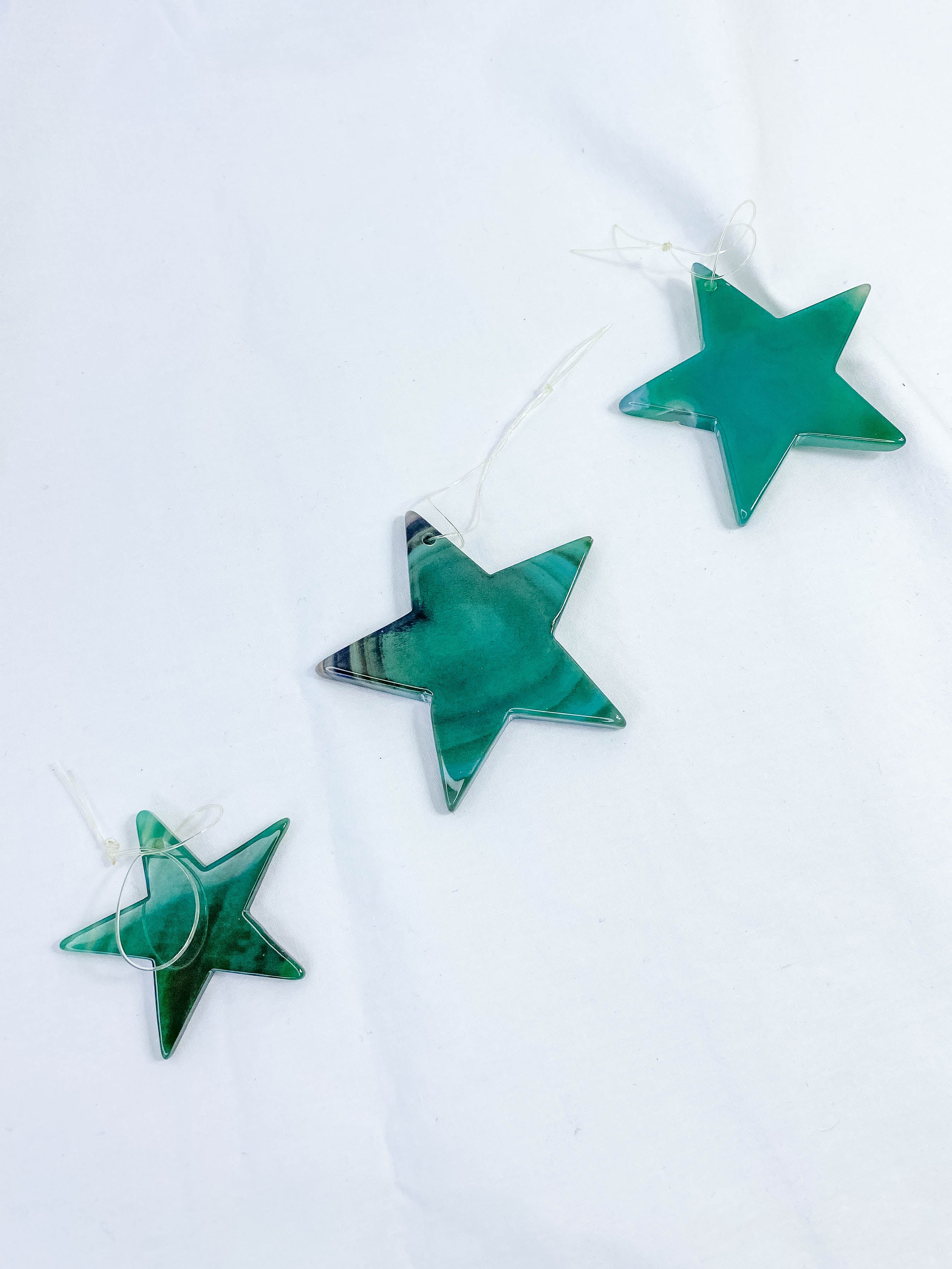 Agate Star Christmas Tree Ornament | Green