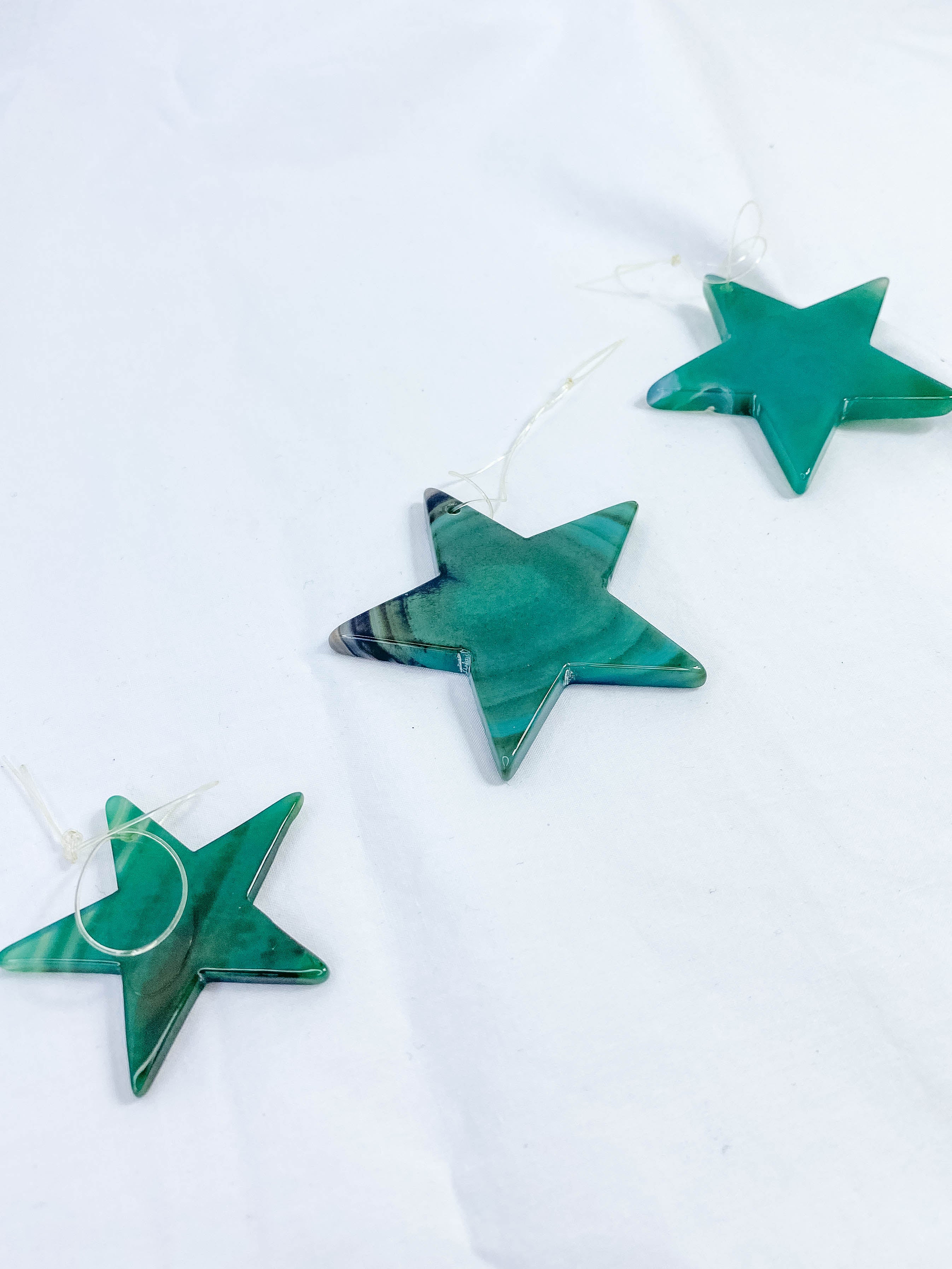 Agate Star Christmas Tree Ornament | Green