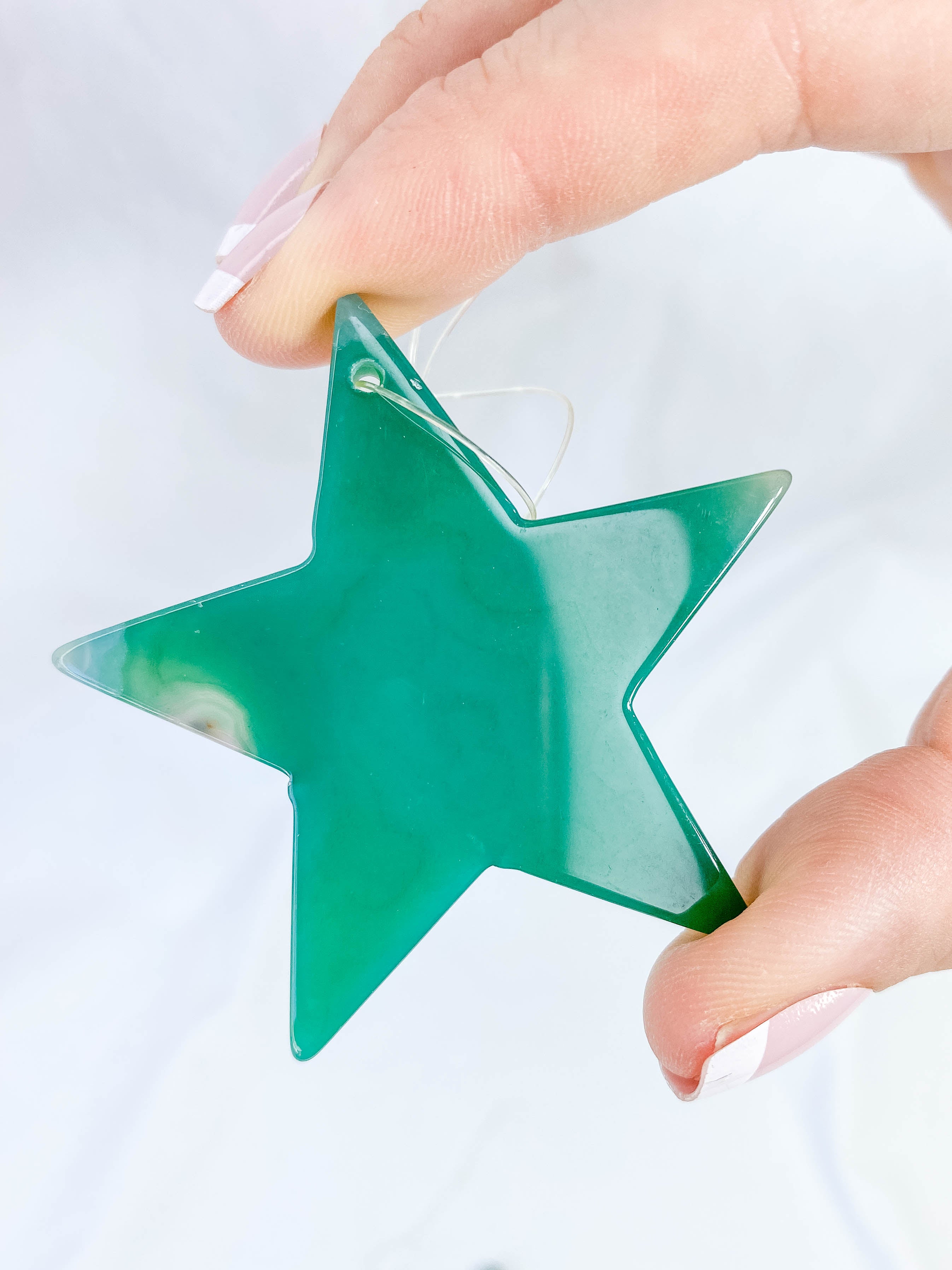 Agate Star Christmas Tree Ornament | Green