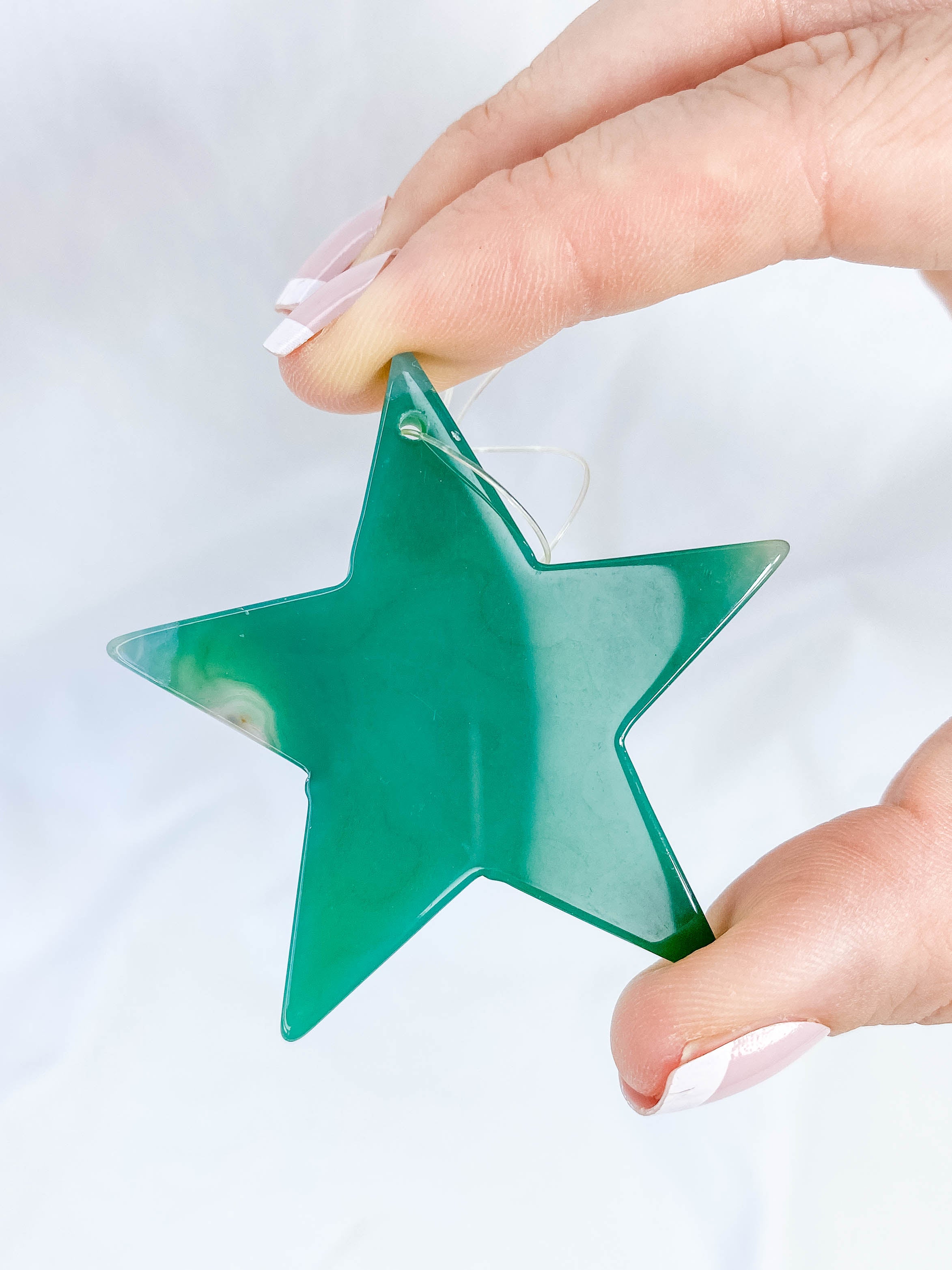 Agate Star Christmas Tree Ornament | Green