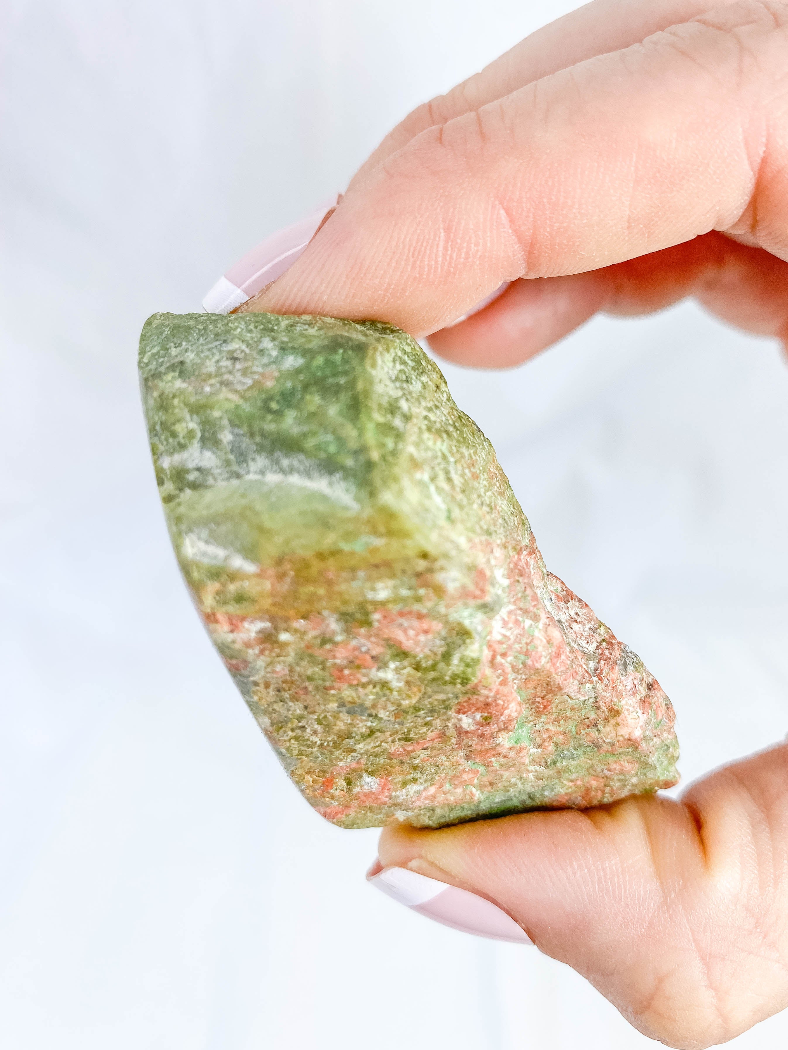 Unakite Heart One Face Polished 101g