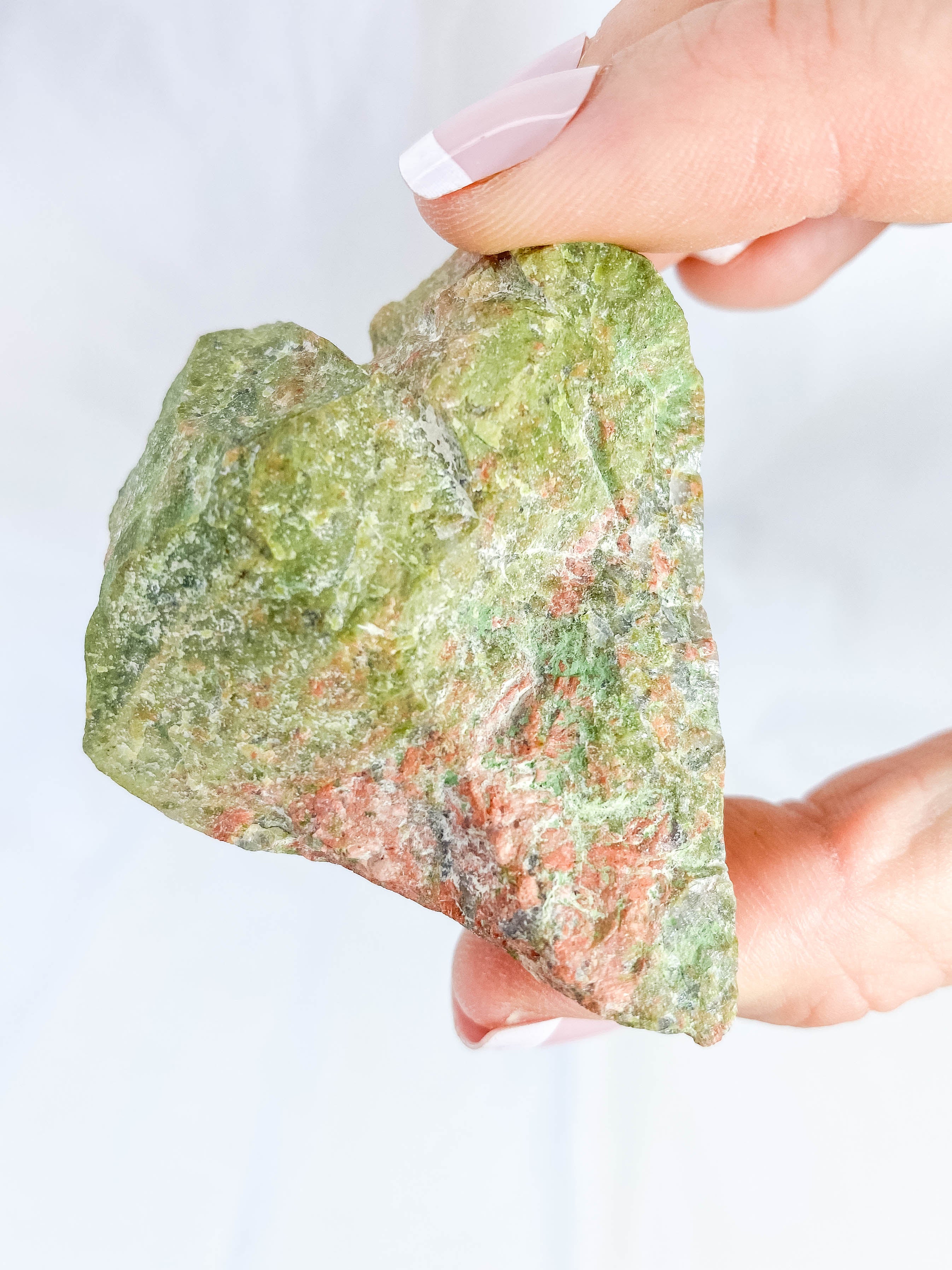 Unakite Heart One Face Polished 101g