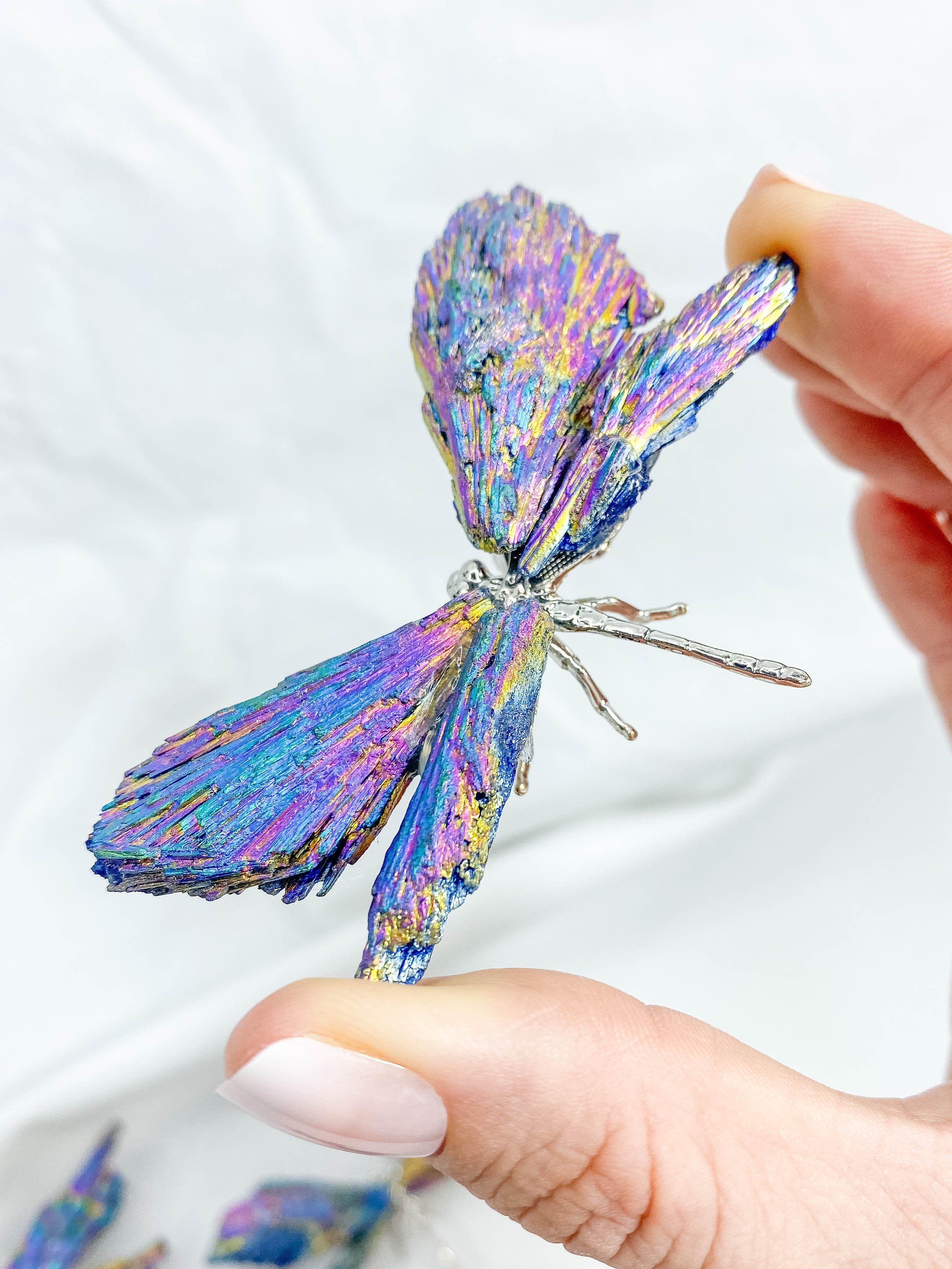 Kyanite Rainbow Aura Dragonfly