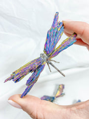 Kyanite Rainbow Aura Dragonfly