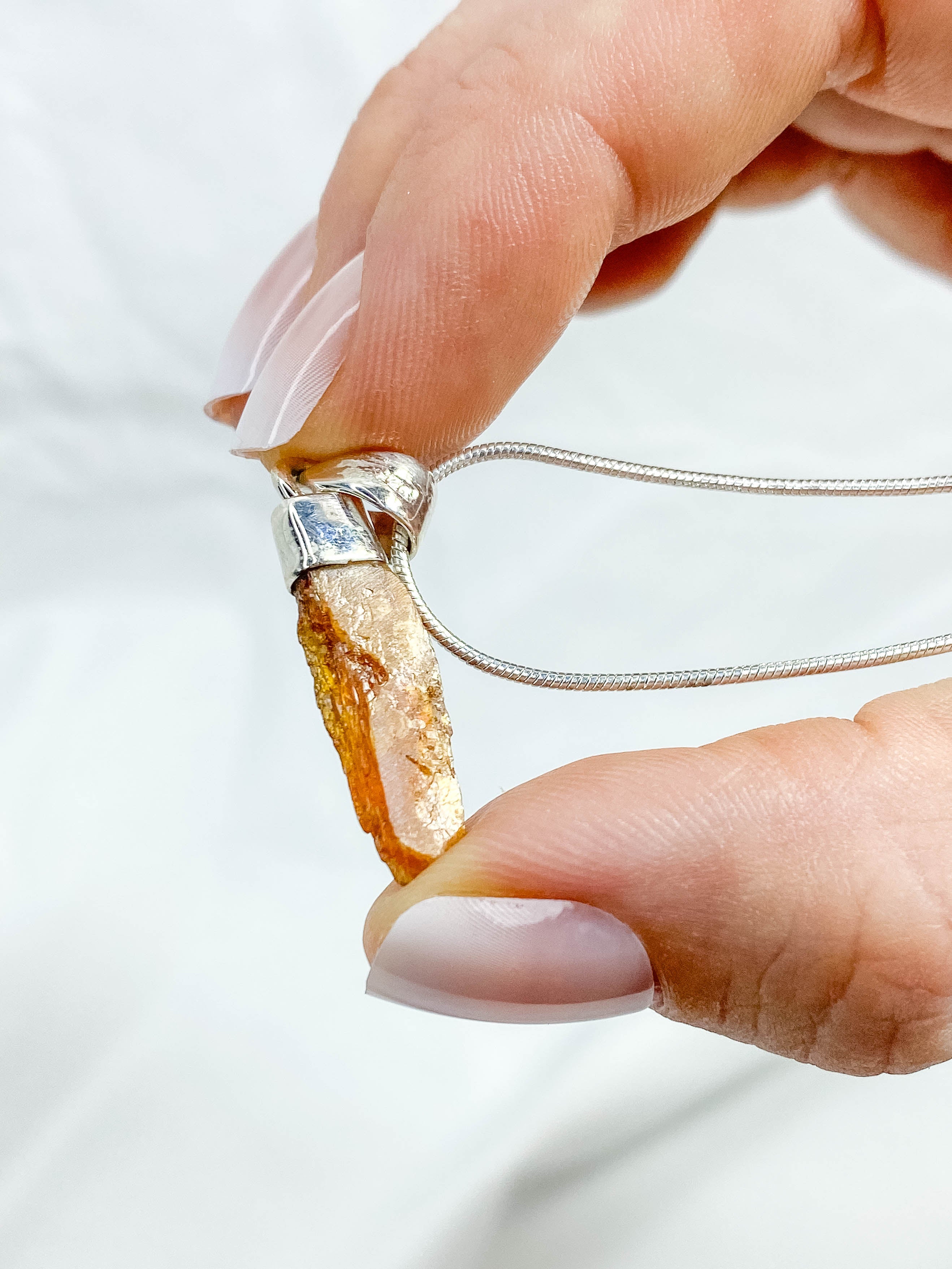 Orange Kyanite Natural Necklace