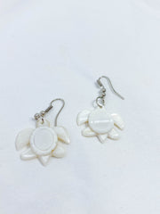 Mother of Pearl Silver Plated Earrings | White