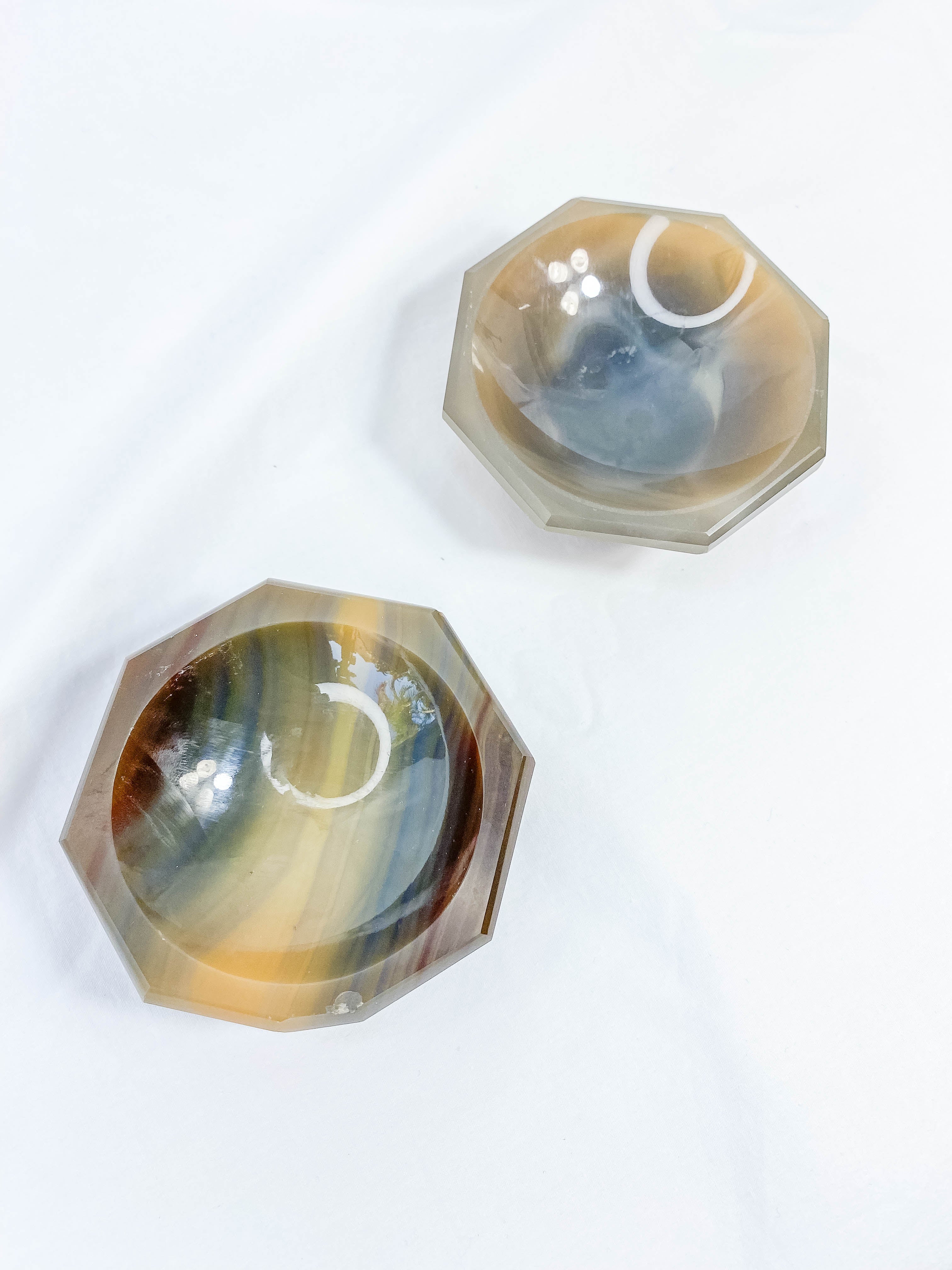 Agate Octagon Polished Bowl