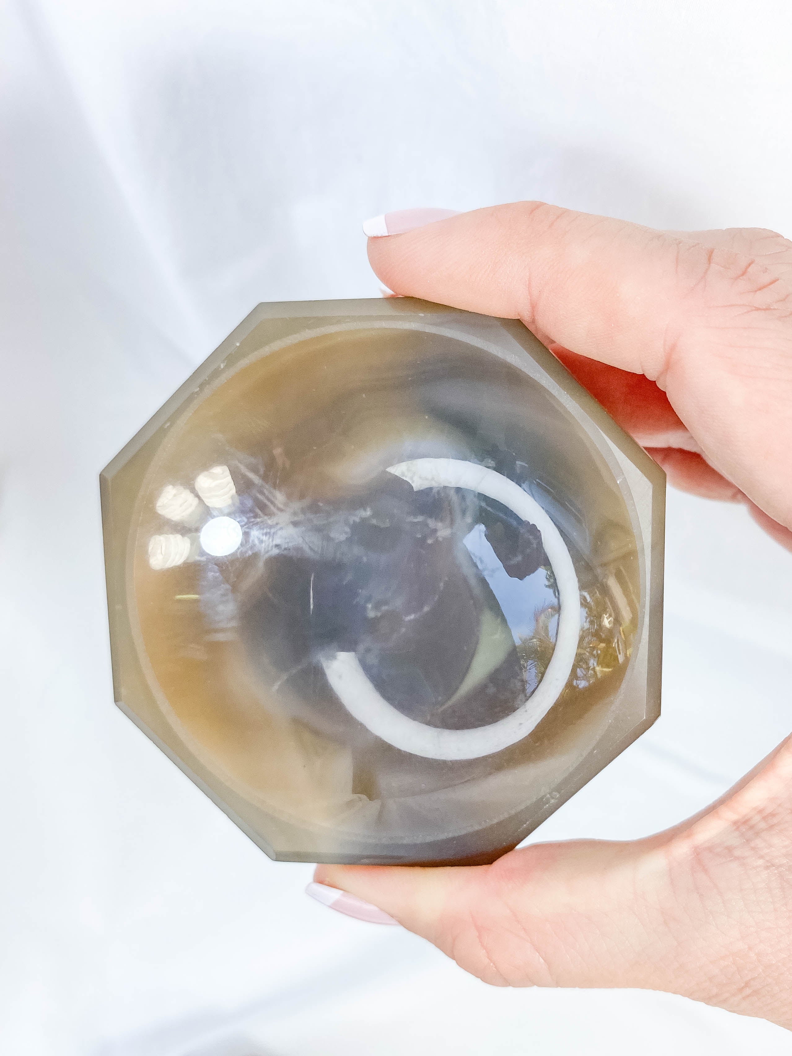 Agate Octagon Polished Bowl