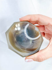 Agate Octagon Polished Bowl