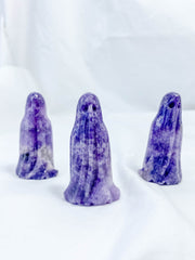 Lepidolite Ghost Carving