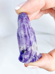 Lepidolite Ghost Carving