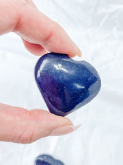 Blue Gold Stone Heart | Medium