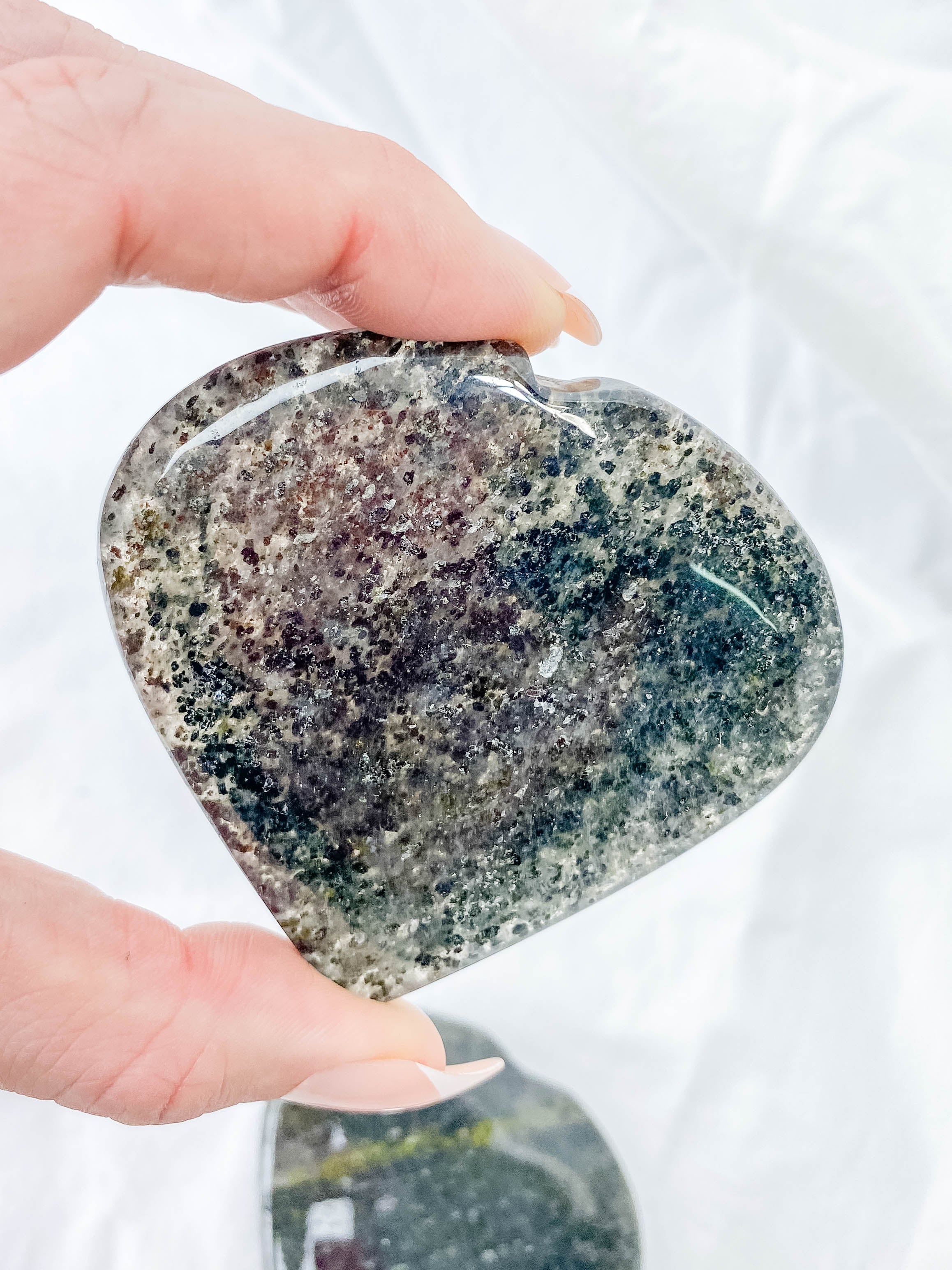 Black Rutile Heart | Large