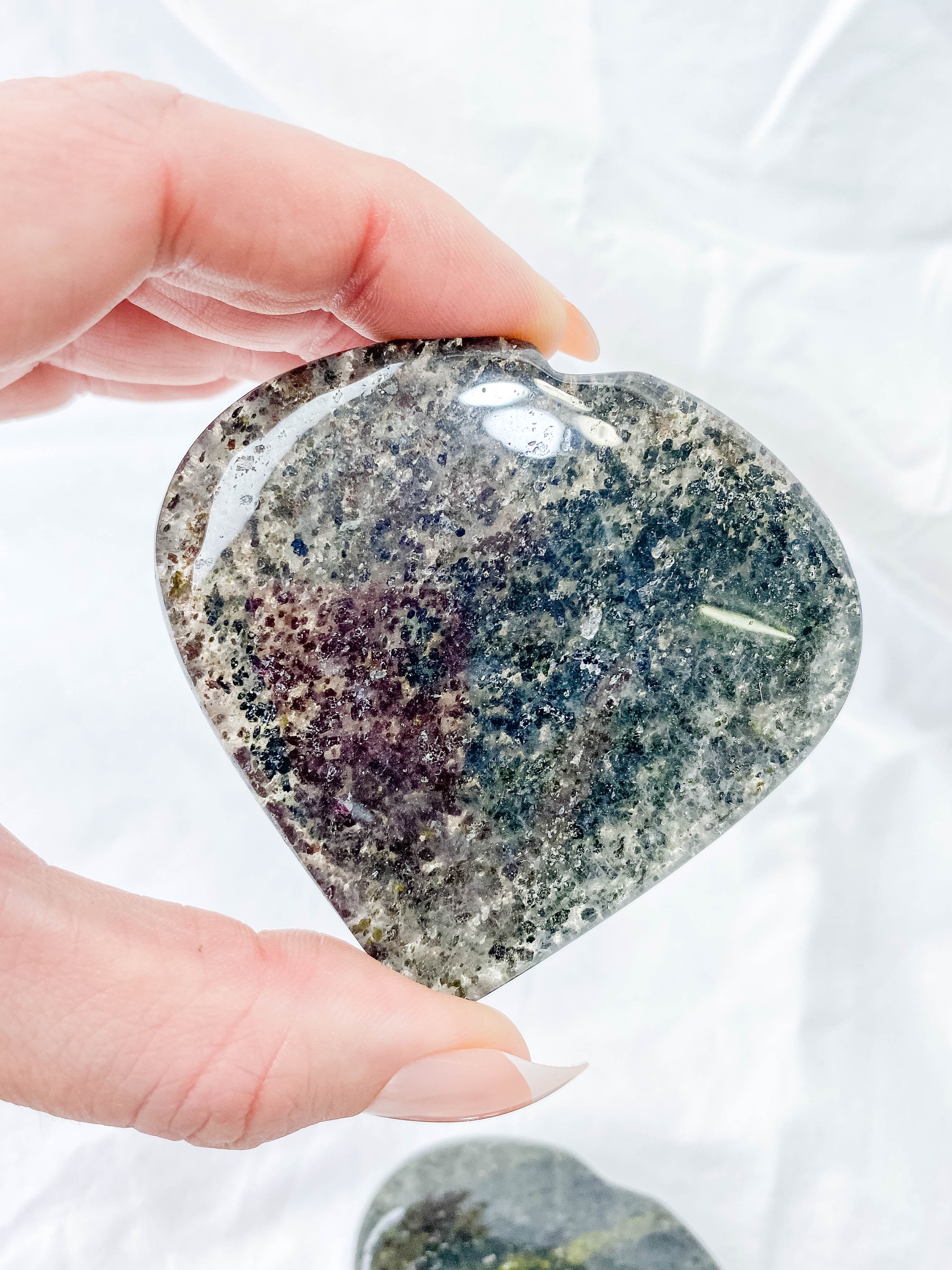 Black Rutile Heart | Large