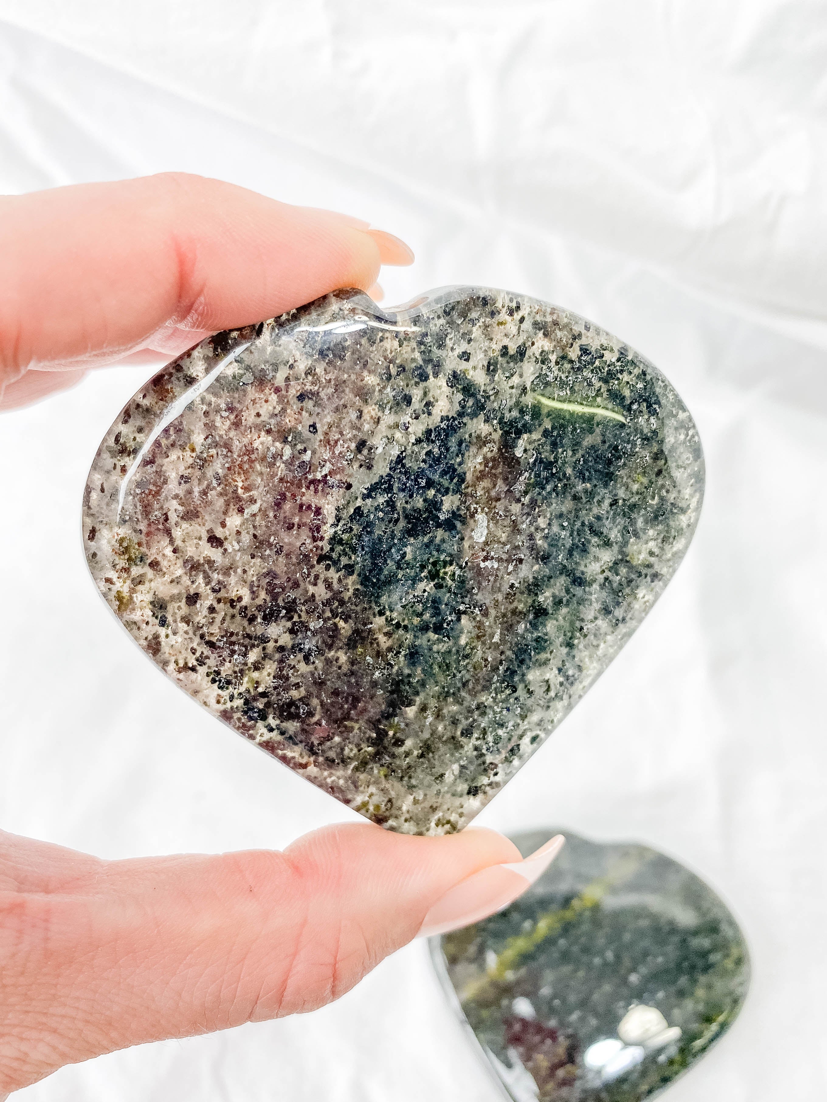 Black Rutile Heart | Large