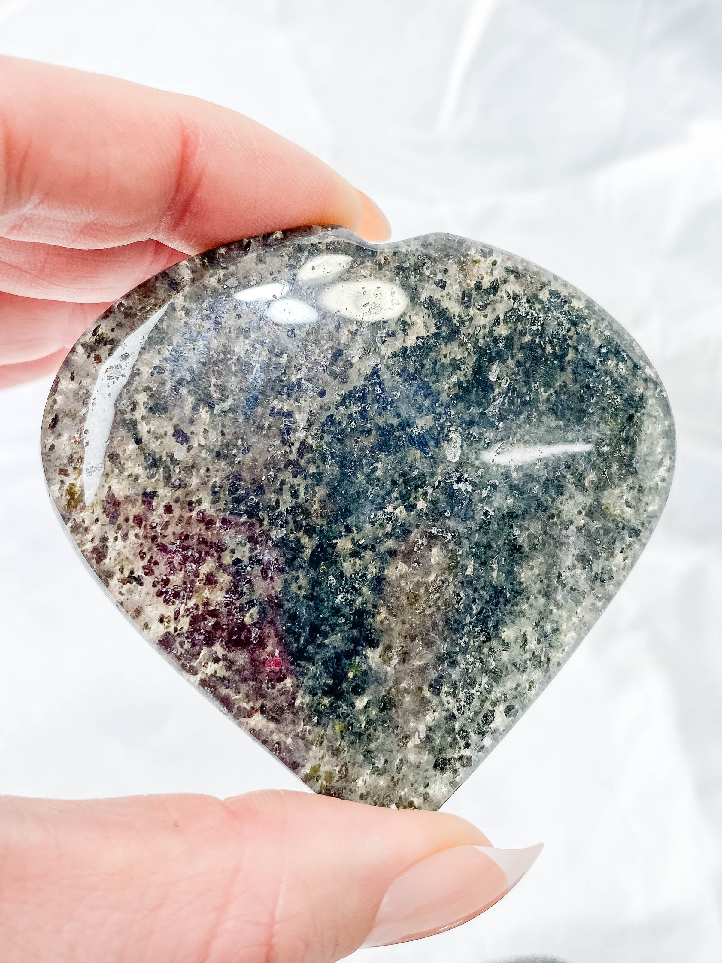 Black Rutile Heart | Large