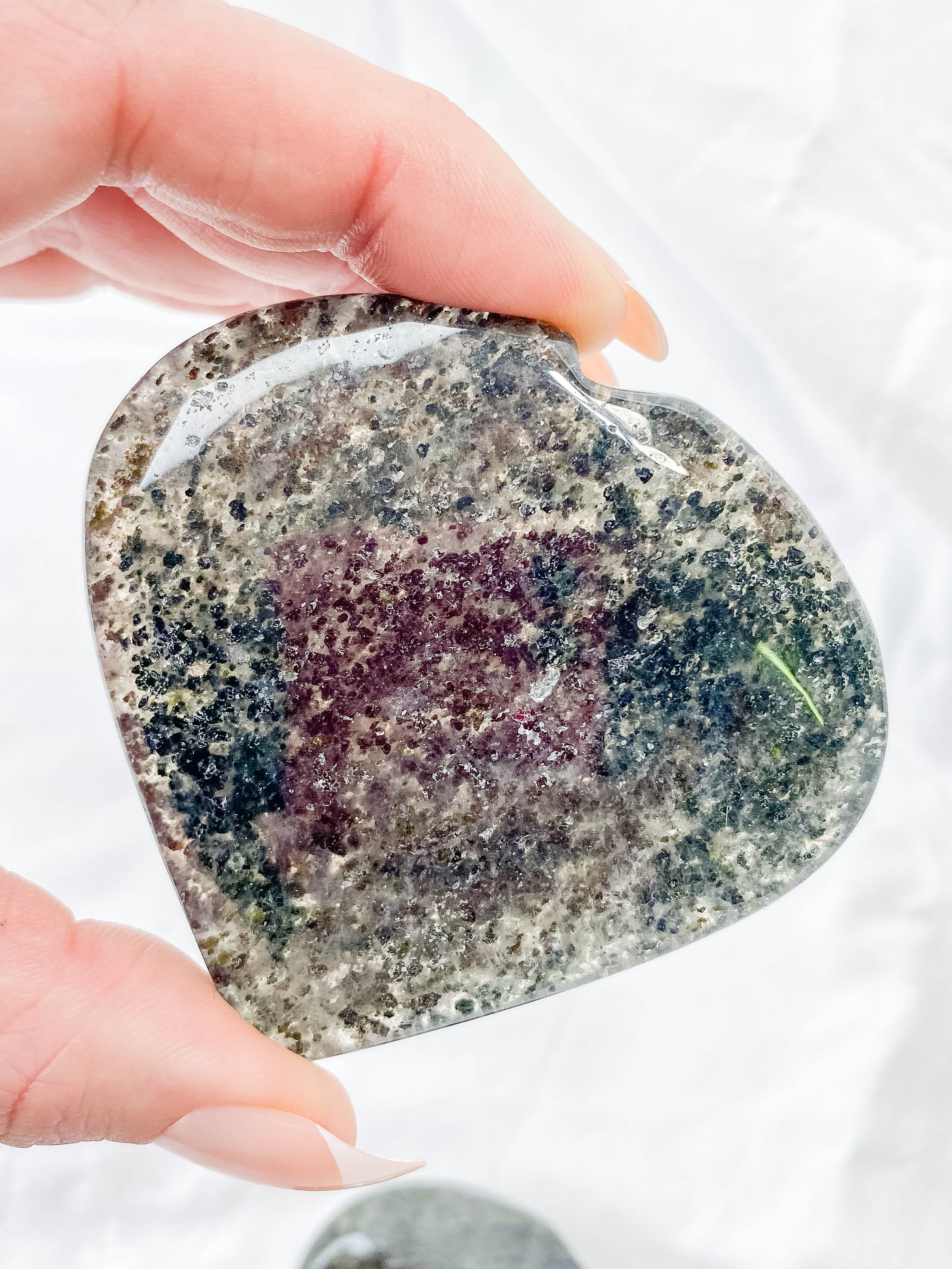 Black Rutile Heart | Large