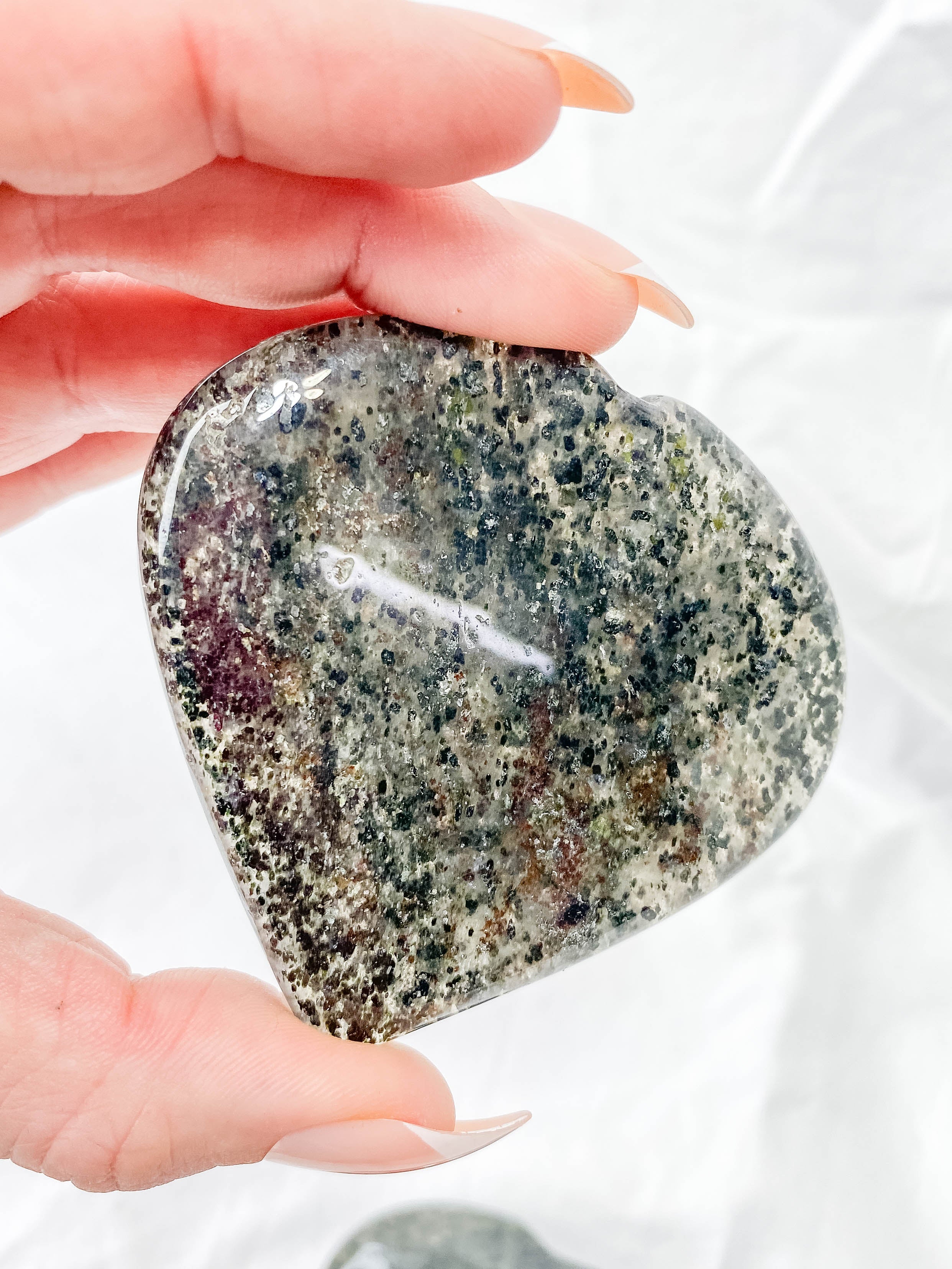 Black Rutile Heart | Large