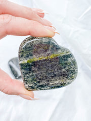 Black Rutile Heart | Large