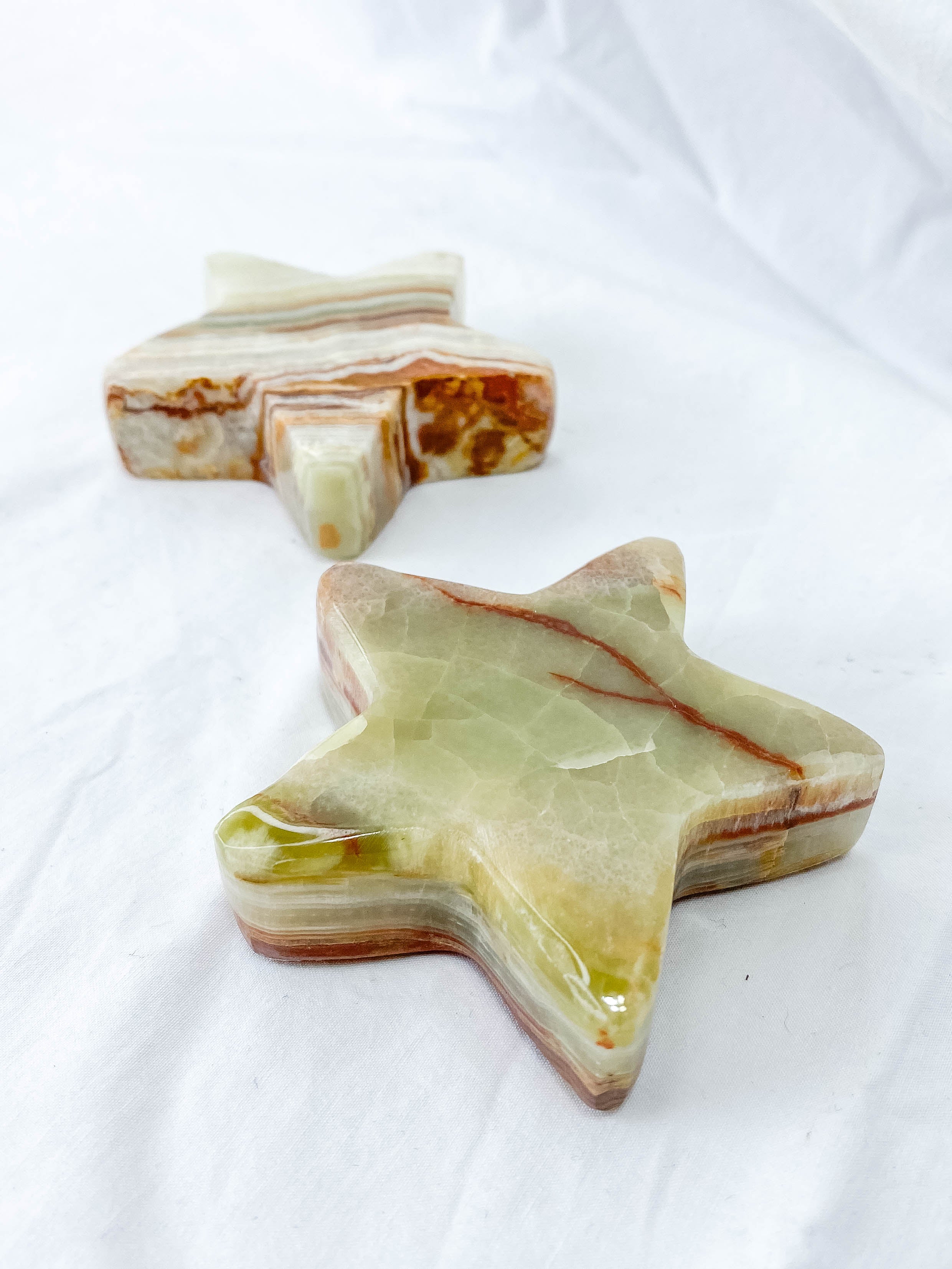 Green Onyx Star Carving | Large