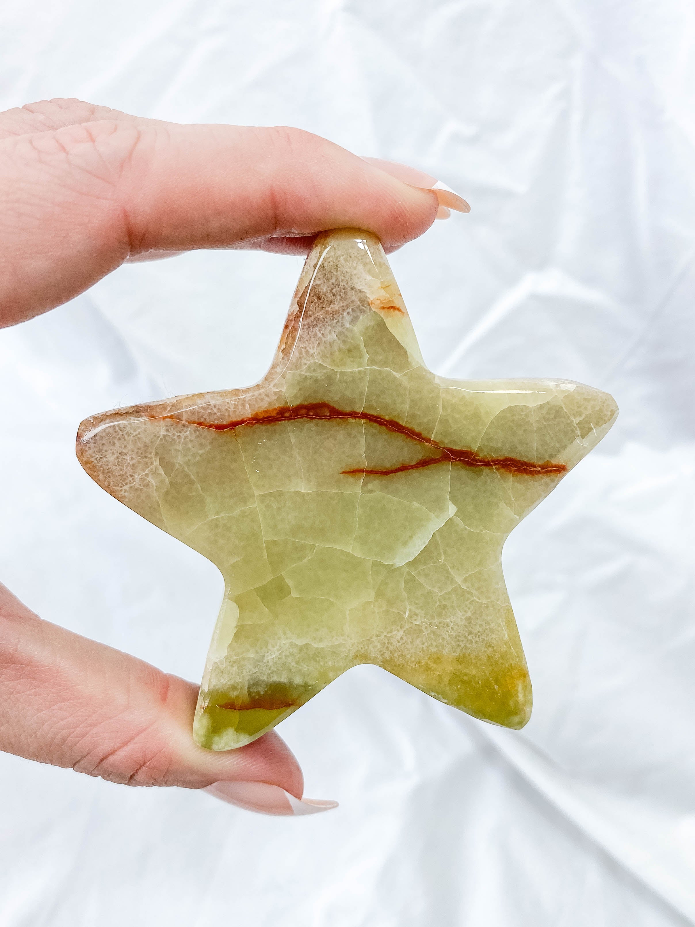 Green Onyx Star Carving | Large