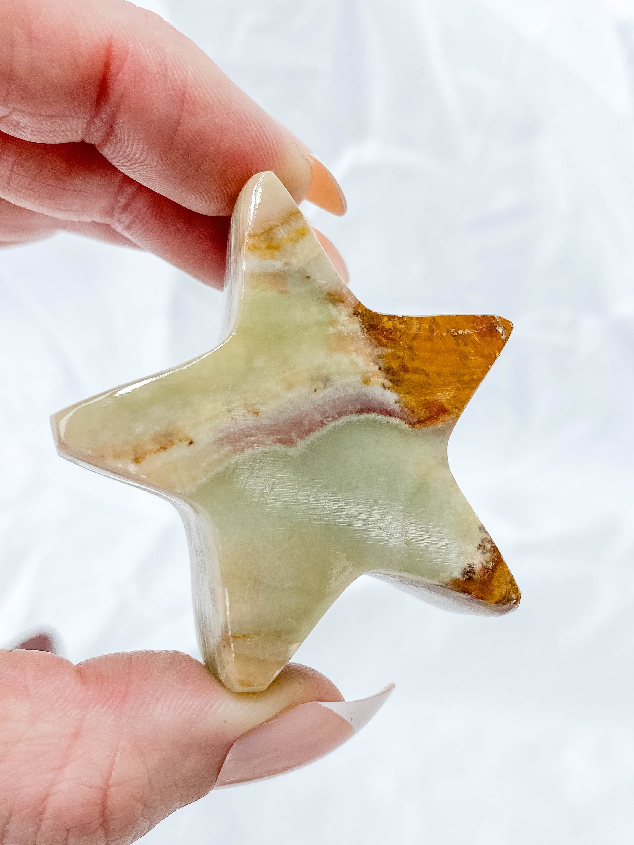 Green Onyx Star Carving | Medium