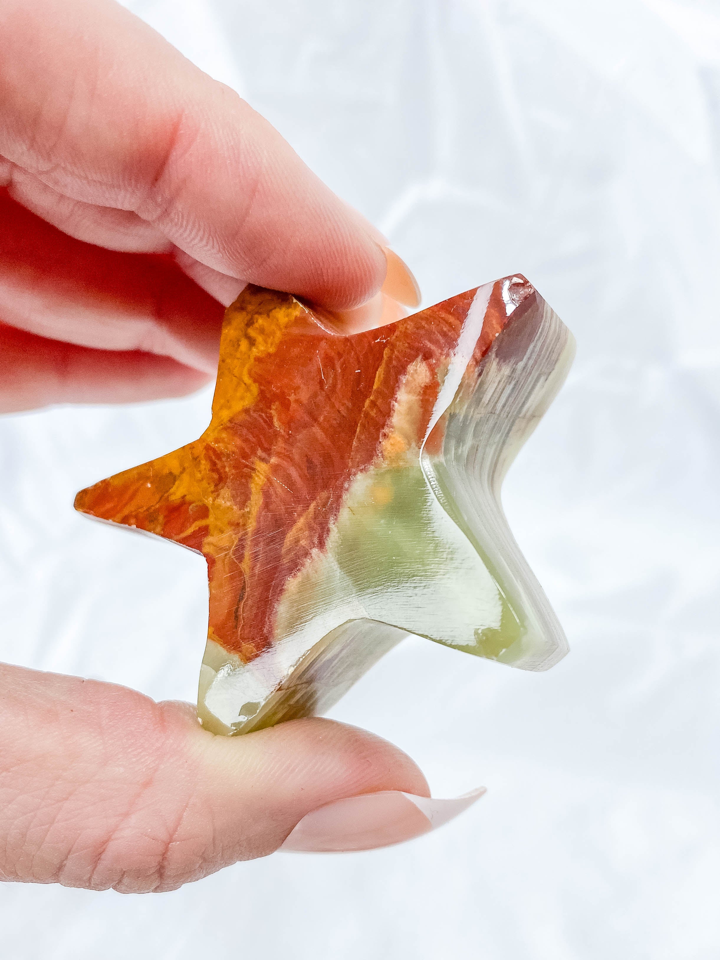 Green Onyx Star Carving | Medium