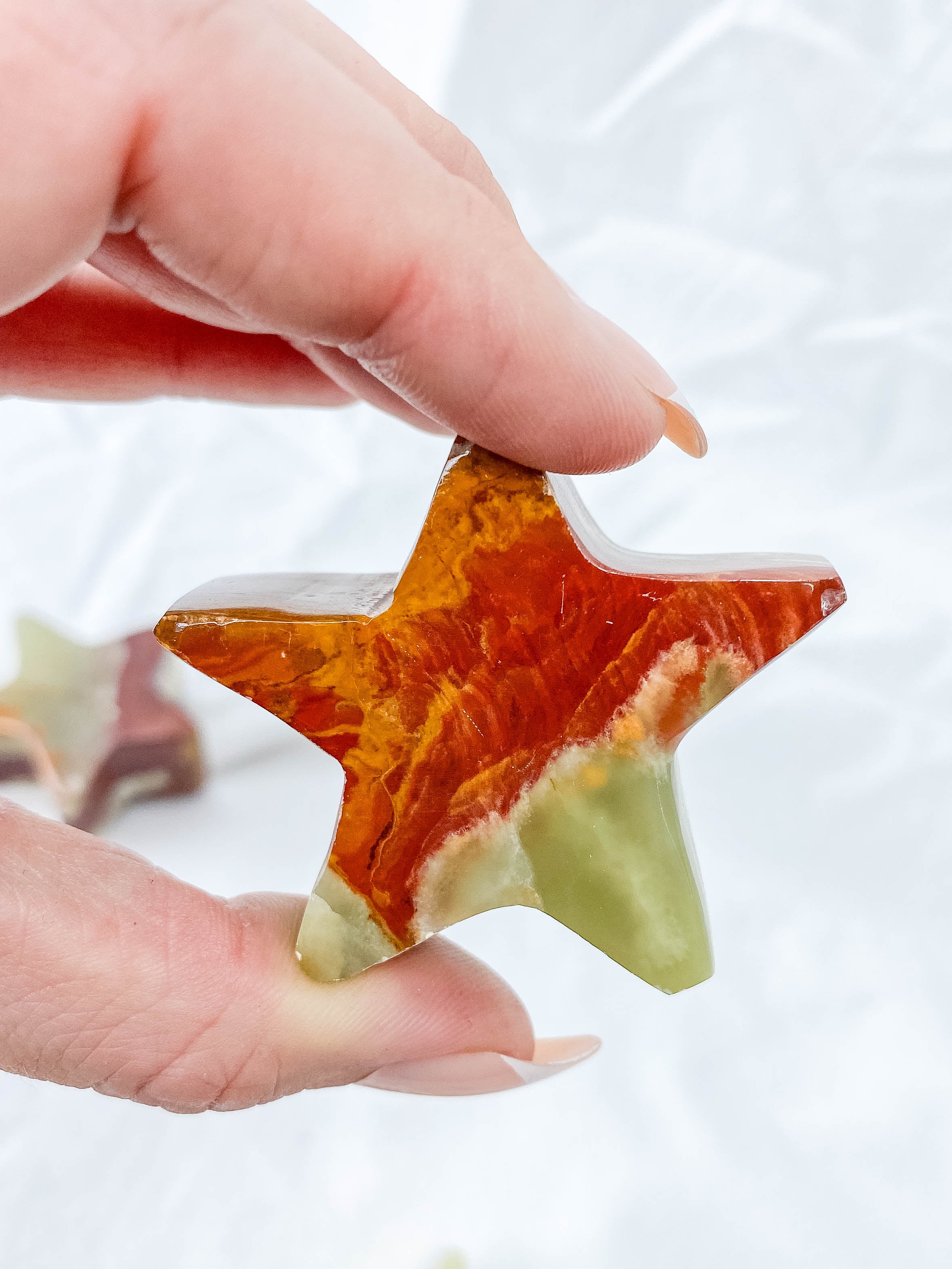 Green Onyx Star Carving | Medium