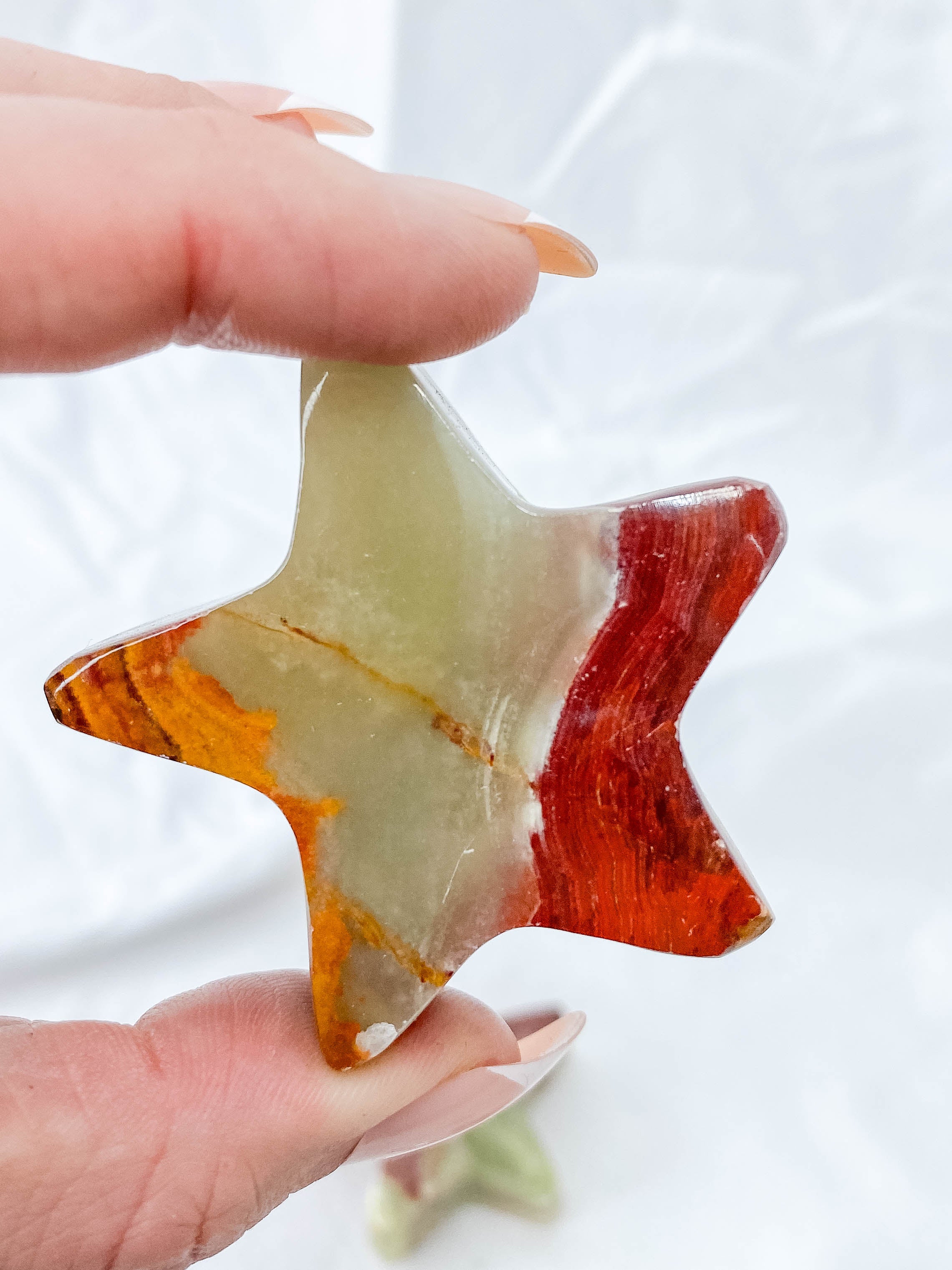 Green Onyx Star Carving | Medium