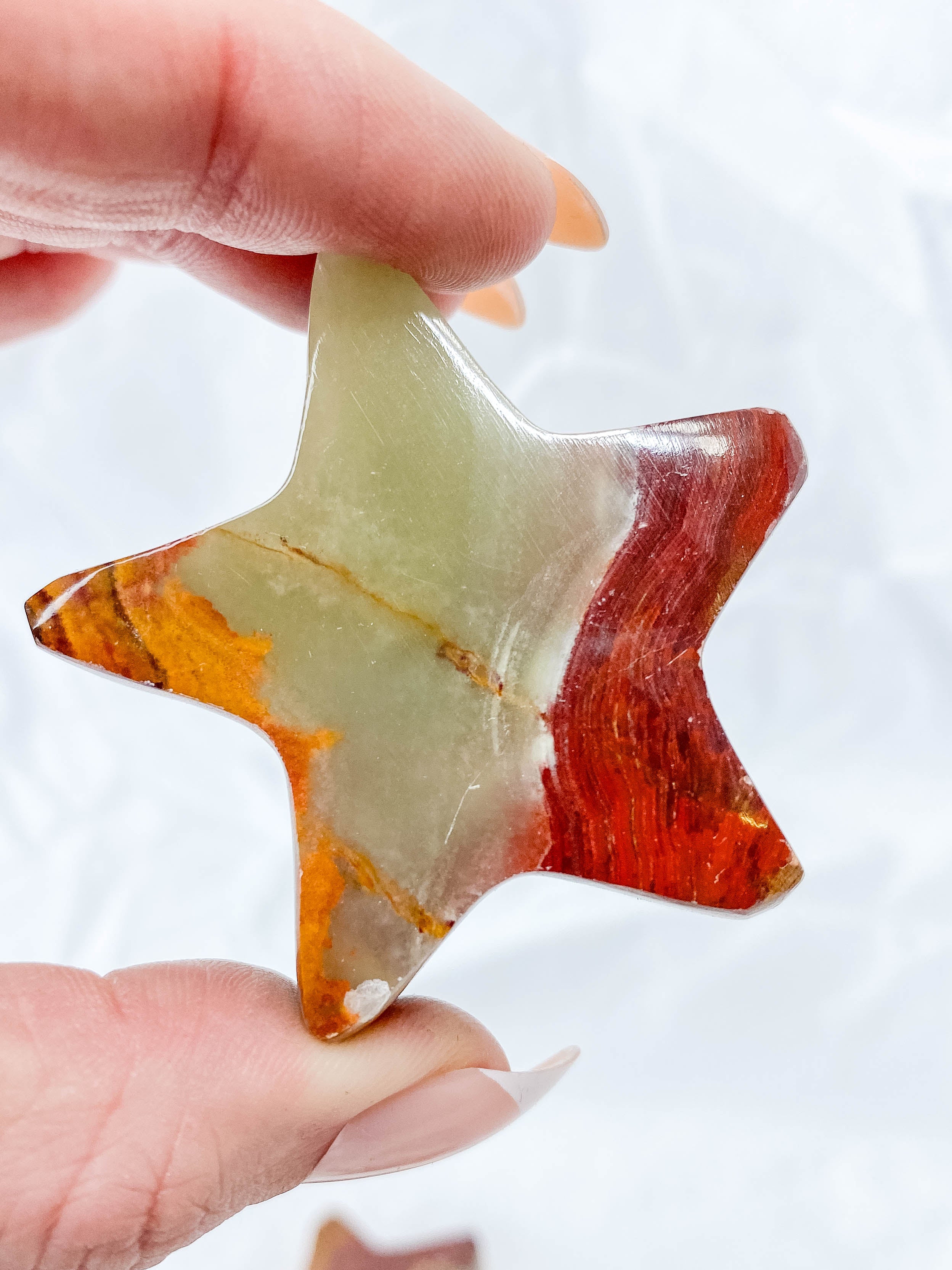 Green Onyx Star Carving | Medium