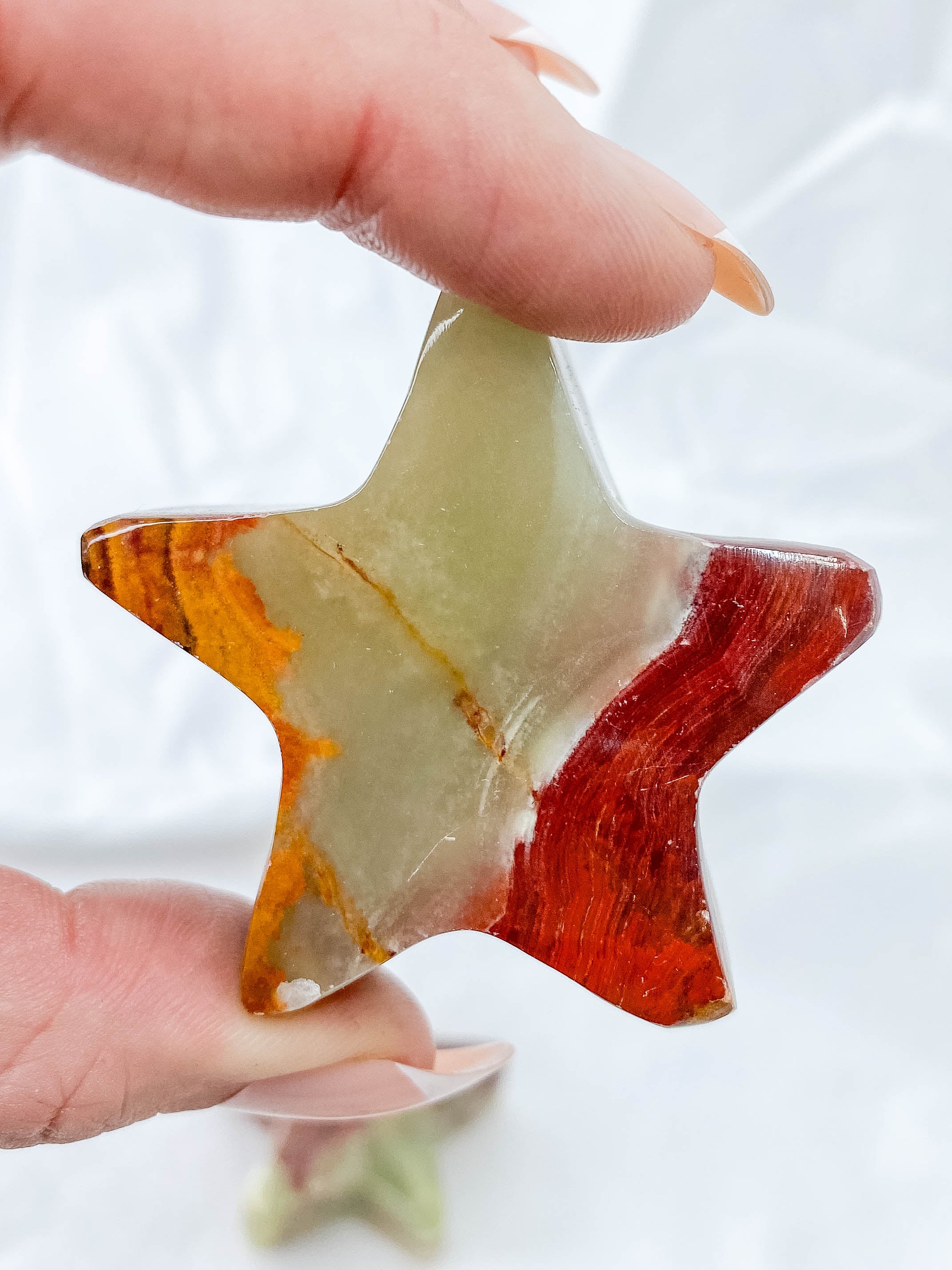 Green Onyx Star Carving | Medium