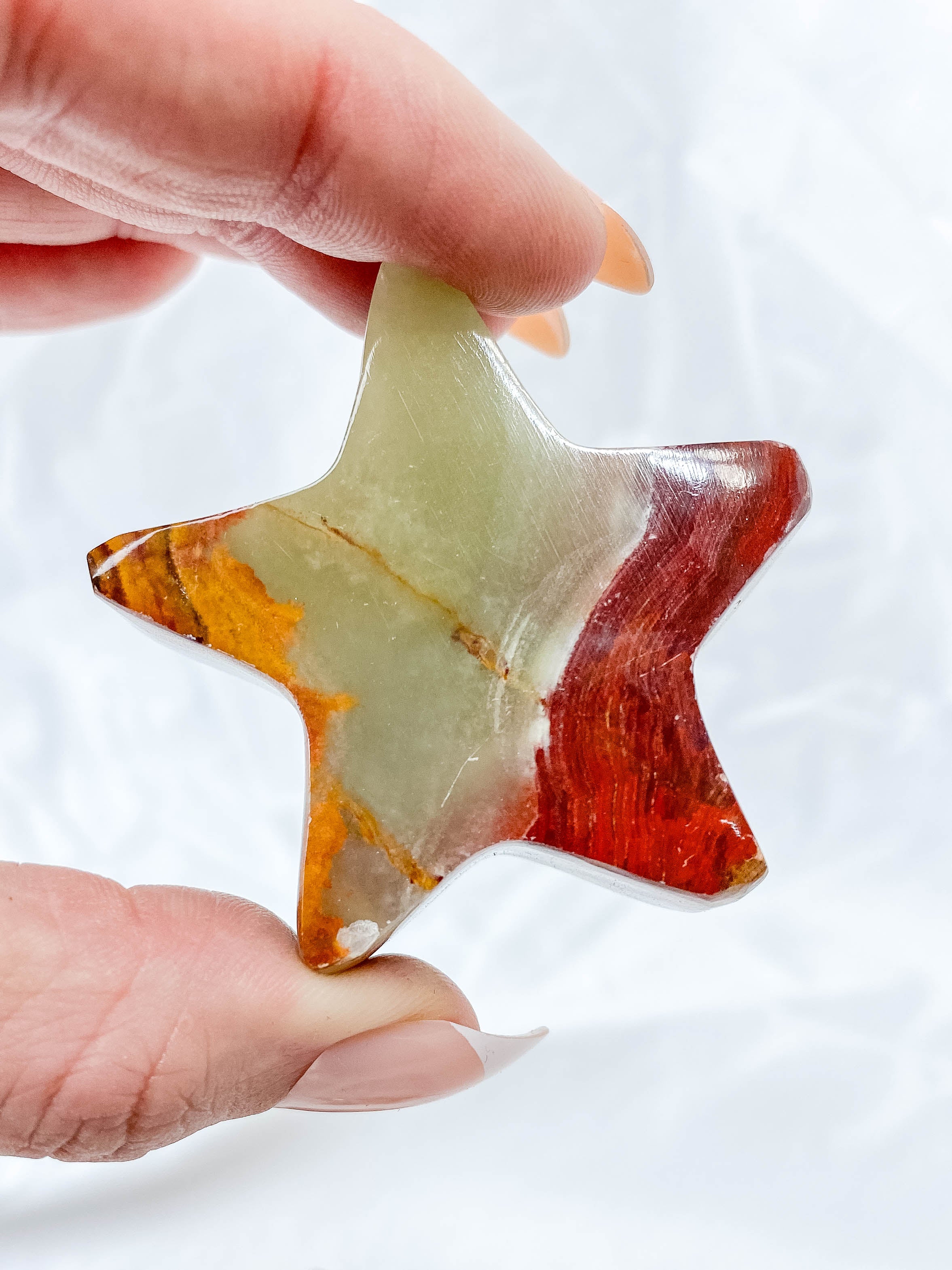 Green Onyx Star Carving | Medium