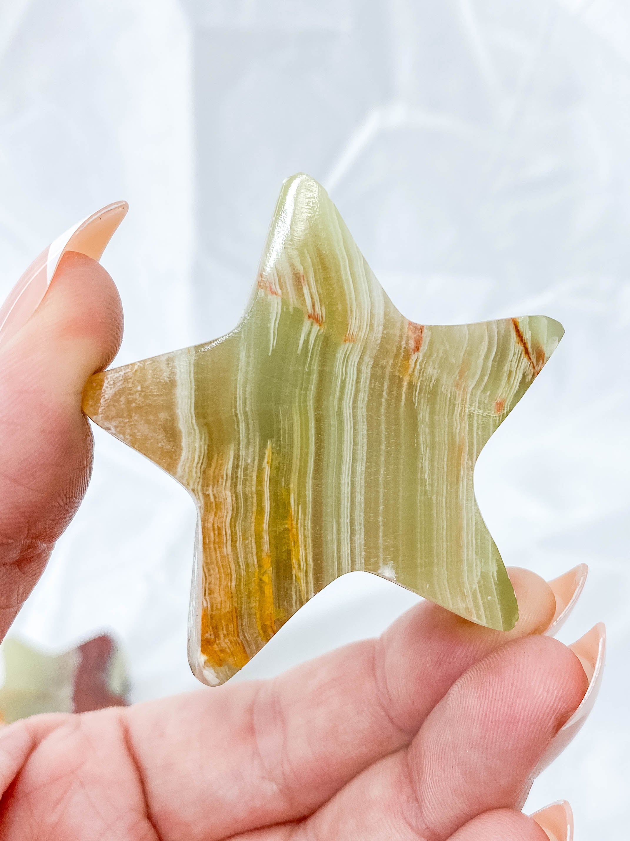 Green Onyx Star Carving | Medium