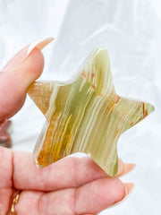 Green Onyx Star Carving | Medium