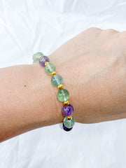 Fluorite Protection Evil Eye Bracelet