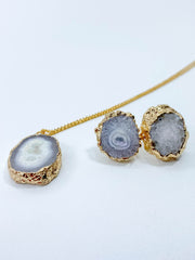 Grounding Duo | Agate Necklace + Earring