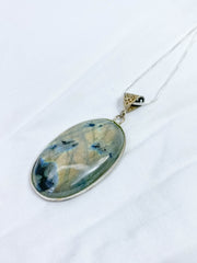 Labradorite Pendant Sterling Silver