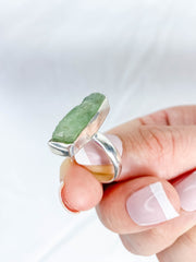 Green Kyanite Sterling Silver Ring