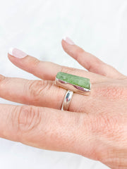 Green Kyanite Sterling Silver Ring